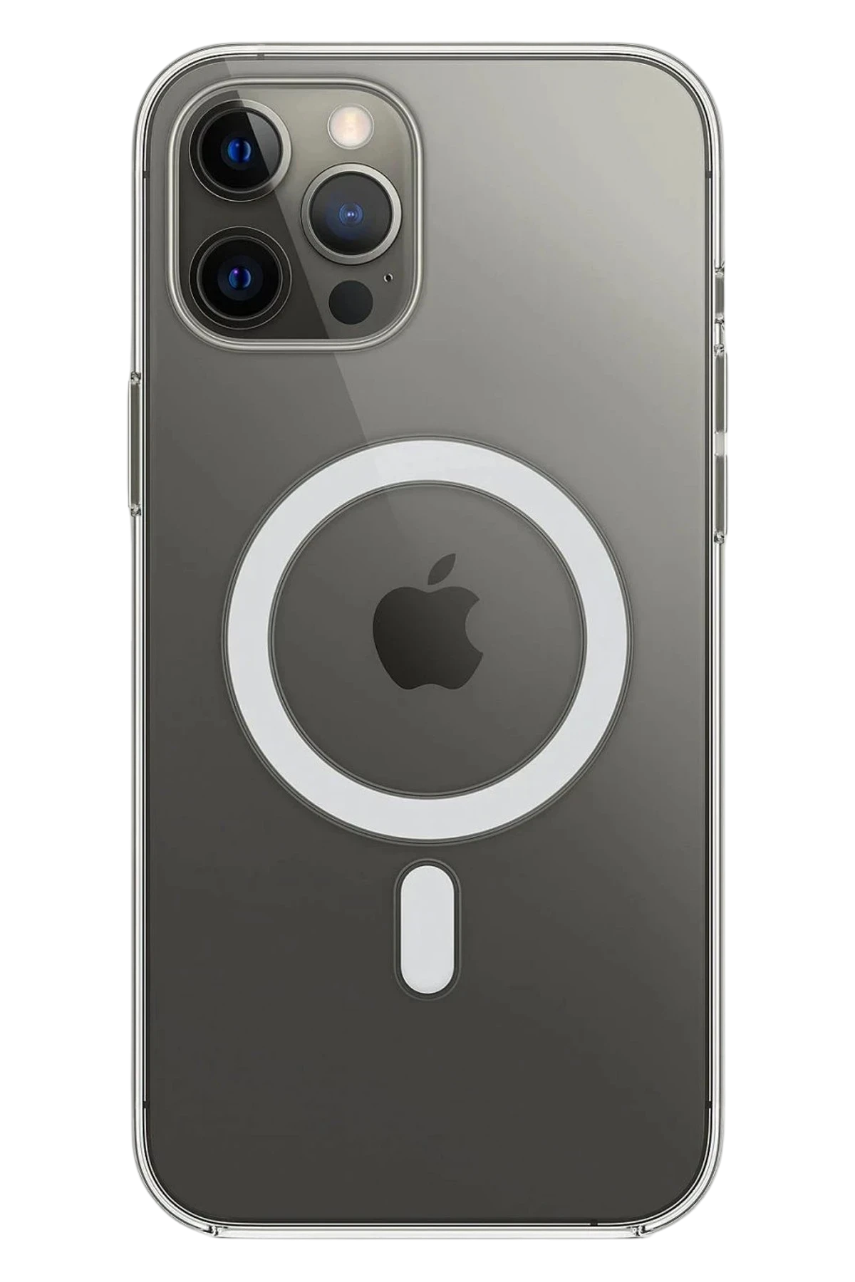 Newface Apple iPhone 12 Pro Max Kılıf Magneticsafe Şeffaf Silikon - Şeffaf