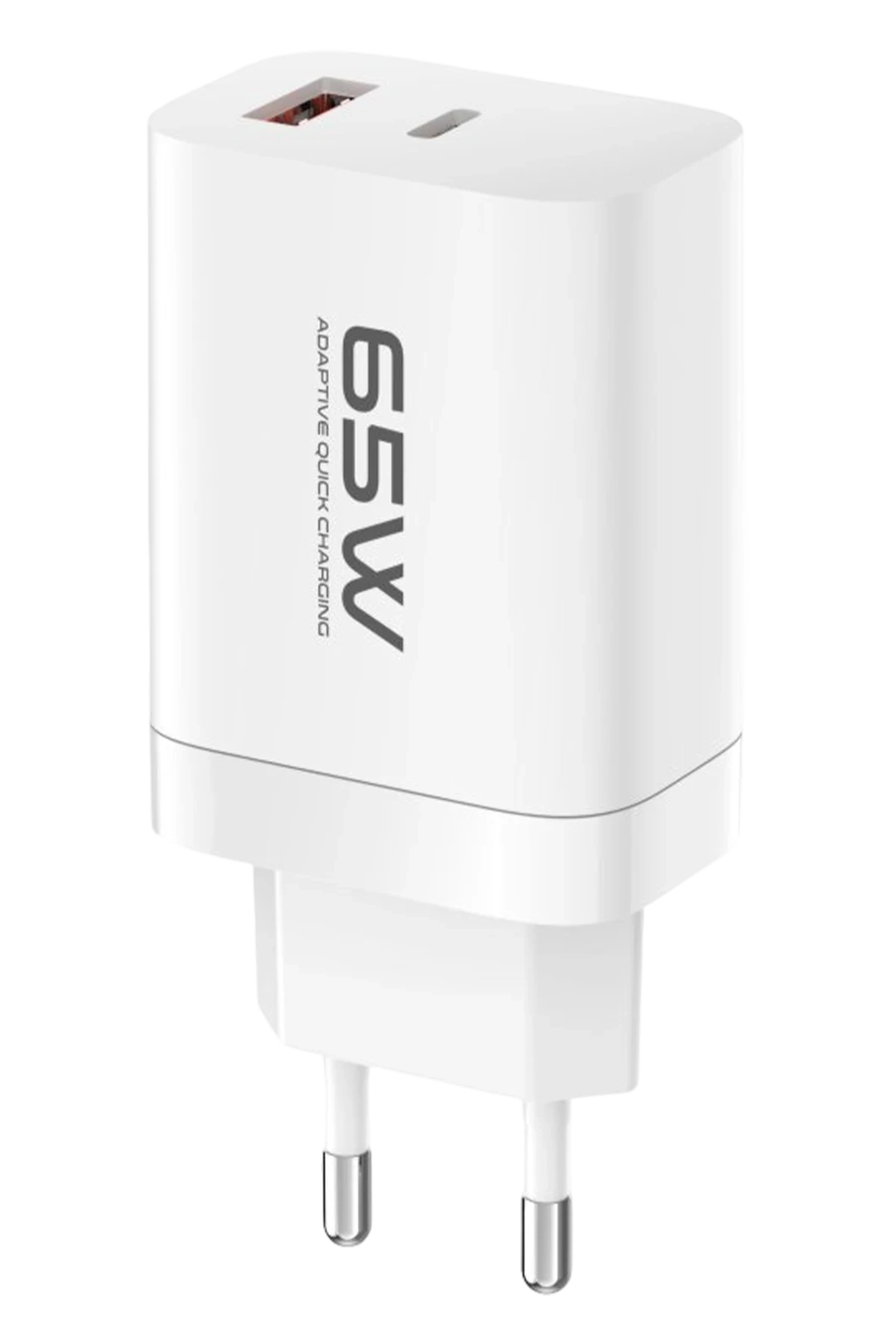 Konfulon C99Q 65W PD Destekli Type-C ve USB Çift Çıkışlı Hızlı Şarj Adaptörü - Beyaz