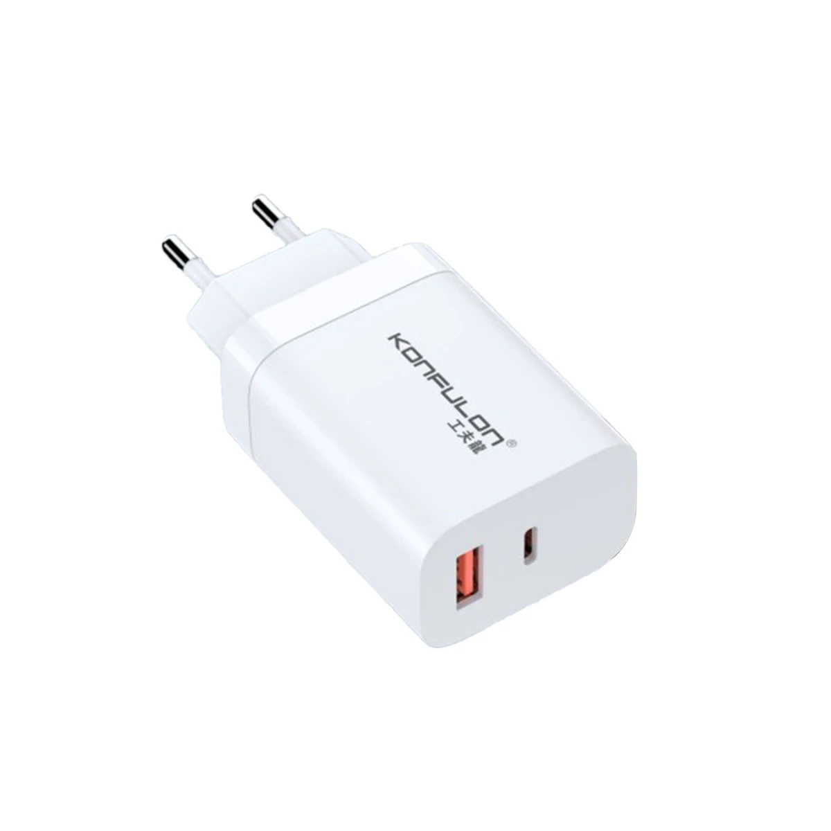 Konfulon C99Q 65W PD Destekli Type-C ve USB Çift Çıkışlı Hızlı Şarj Adaptörü - Beyaz — görsel 6
