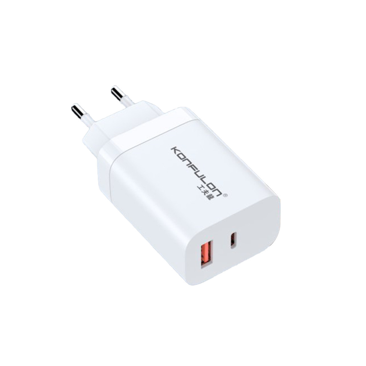 Konfulon C99Q 65W PD Destekli Type-C ve USB Çift Çıkışlı Hızlı Şarj Adaptörü - Beyaz — görsel 10