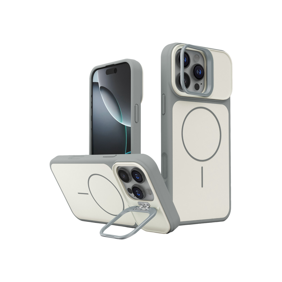 Joko Apple iPhone 16 Pro Max Pale Magsafe Standlı Kapak - Beyaz — görsel 9