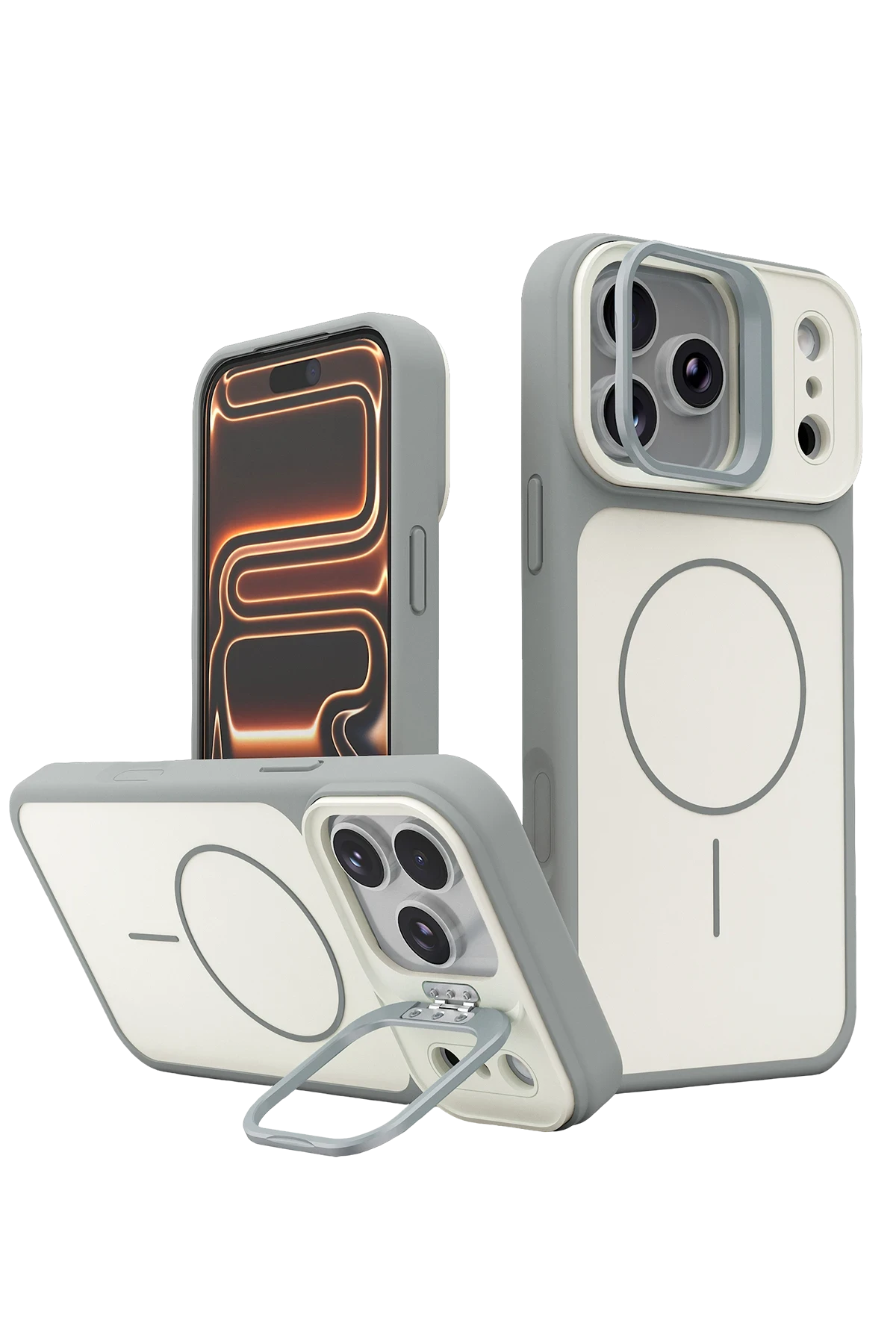 Joko Apple iPhone 17 Pro Max Pale Magsafe Standlı Kapak - Beyaz