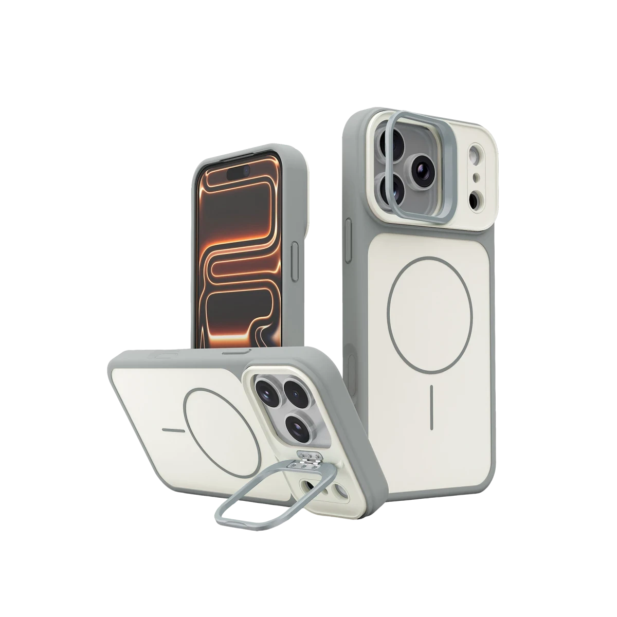 Joko Apple iPhone 17 Pro Max Pale Magsafe Standlı Kapak - Beyaz — görsel 5