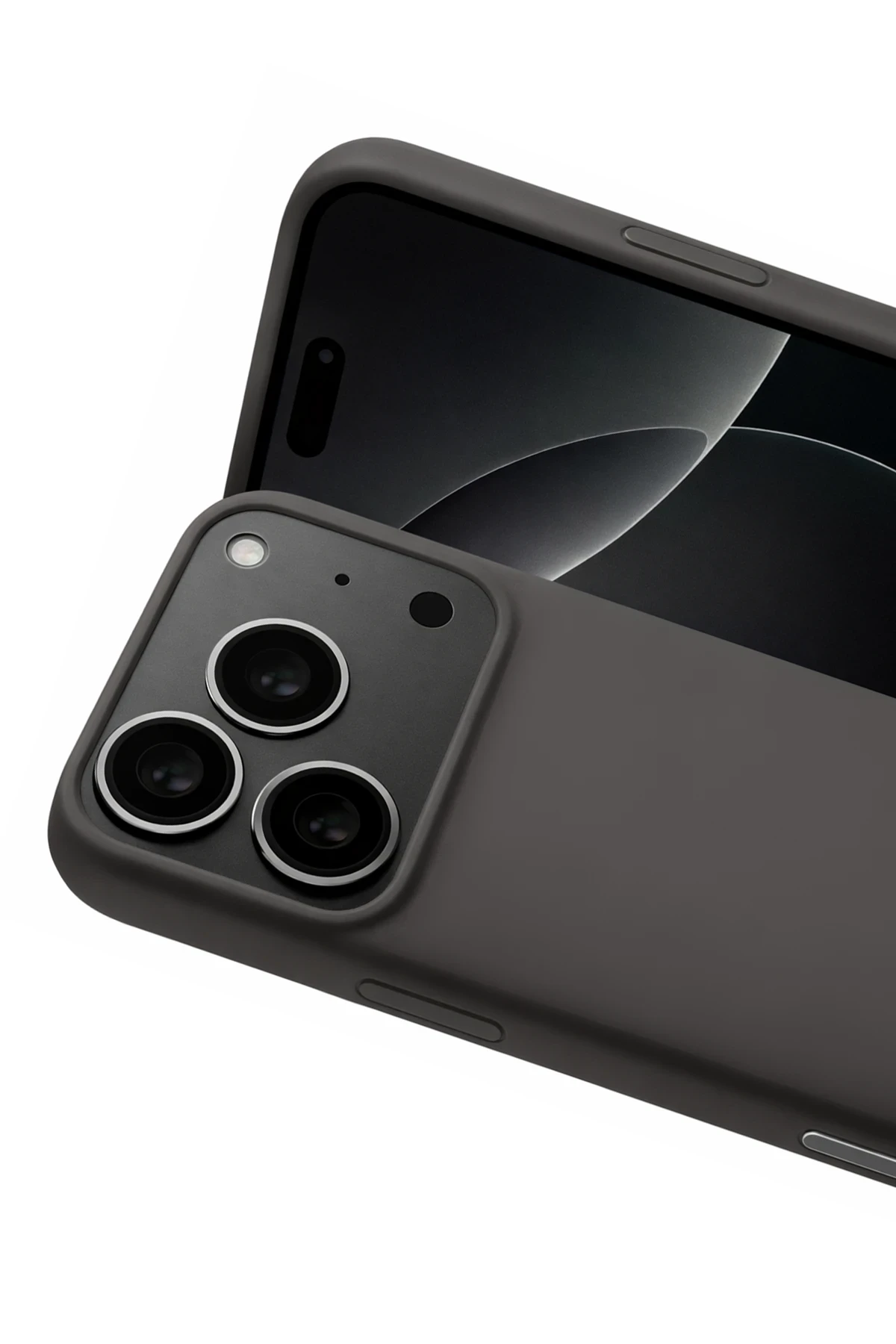 Newface Apple iPhone 17 Pro Max Nano içi Kadife Silikon - Gri