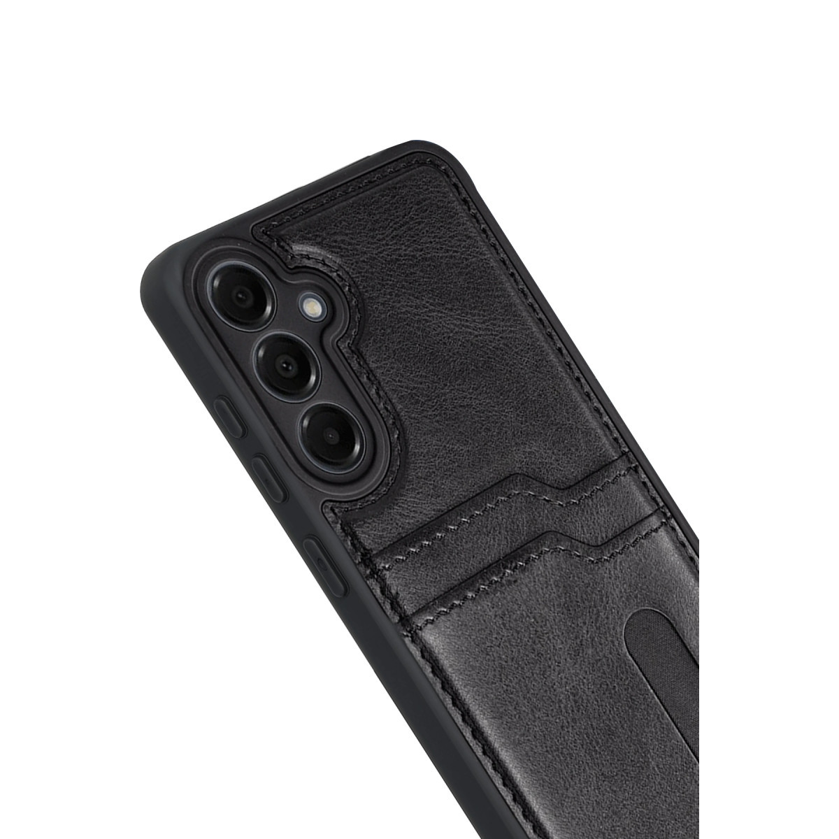 Newface Samsung Galaxy M15 Sara Kartvizitli Deri Kılıf - Siyah — görsel 9
