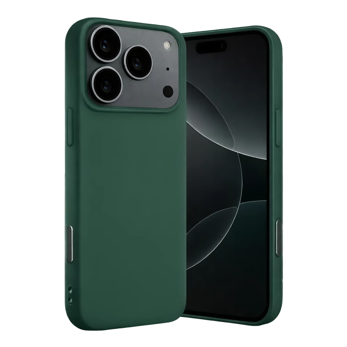 Newface Apple iPhone 17 Pro Max Nano içi Kadife Silikon - Koyu Yeşil
