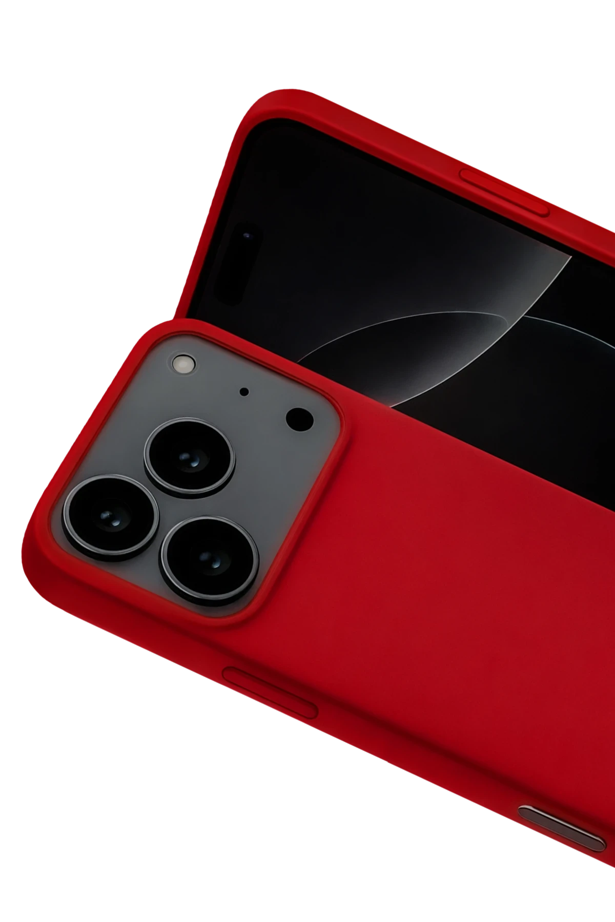Newface Apple iPhone 17 Pro Max Nano içi Kadife Silikon - Kırmızı