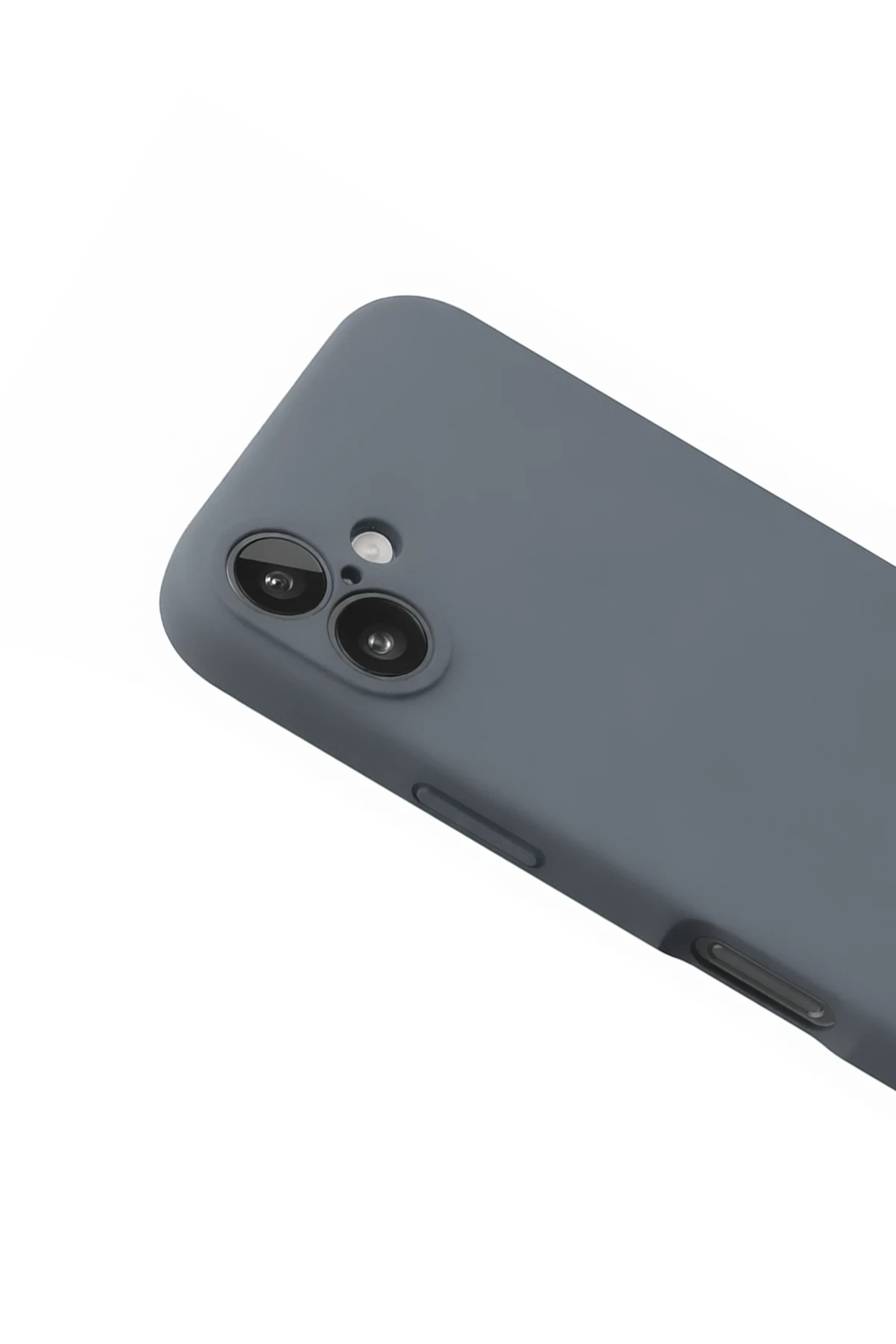 Newface iPhone 16 Plus Kılıf Nano içi Kadife Silikon - Gri