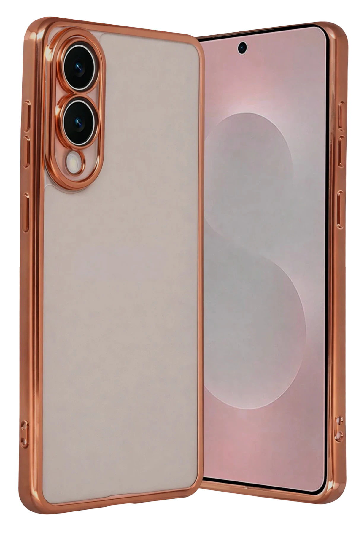 Newface Samsung Galaxy S25 Edge Razer Lensli Silikon - Çöl Titanyum
