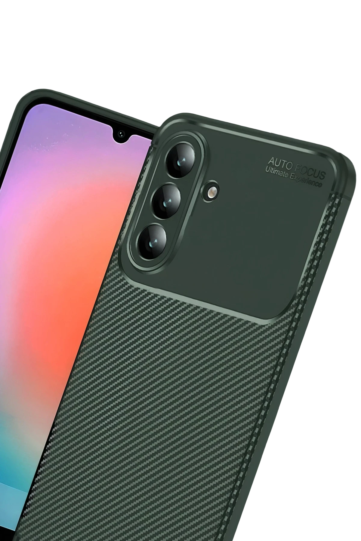 Newface Samsung Galaxy A57 5G Auto Focus Karbon Kapak - Koyu Yeşil