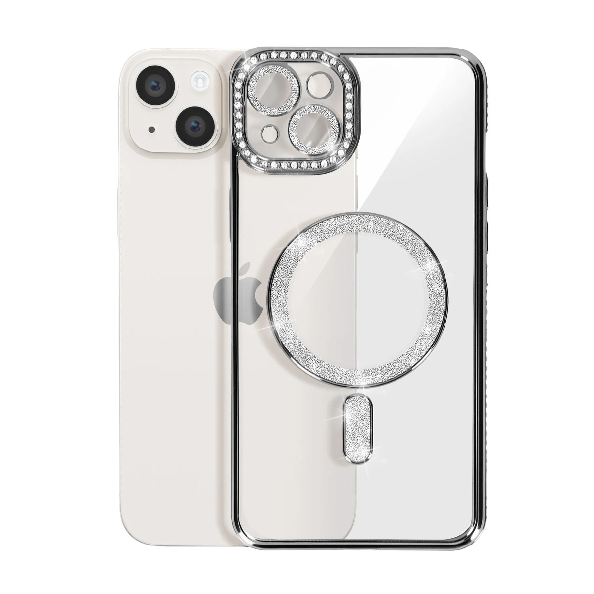 Newface Apple iPhone 15 Kılıf Joke Simli Magneticsafe Kılıf - Siyah — görsel 9