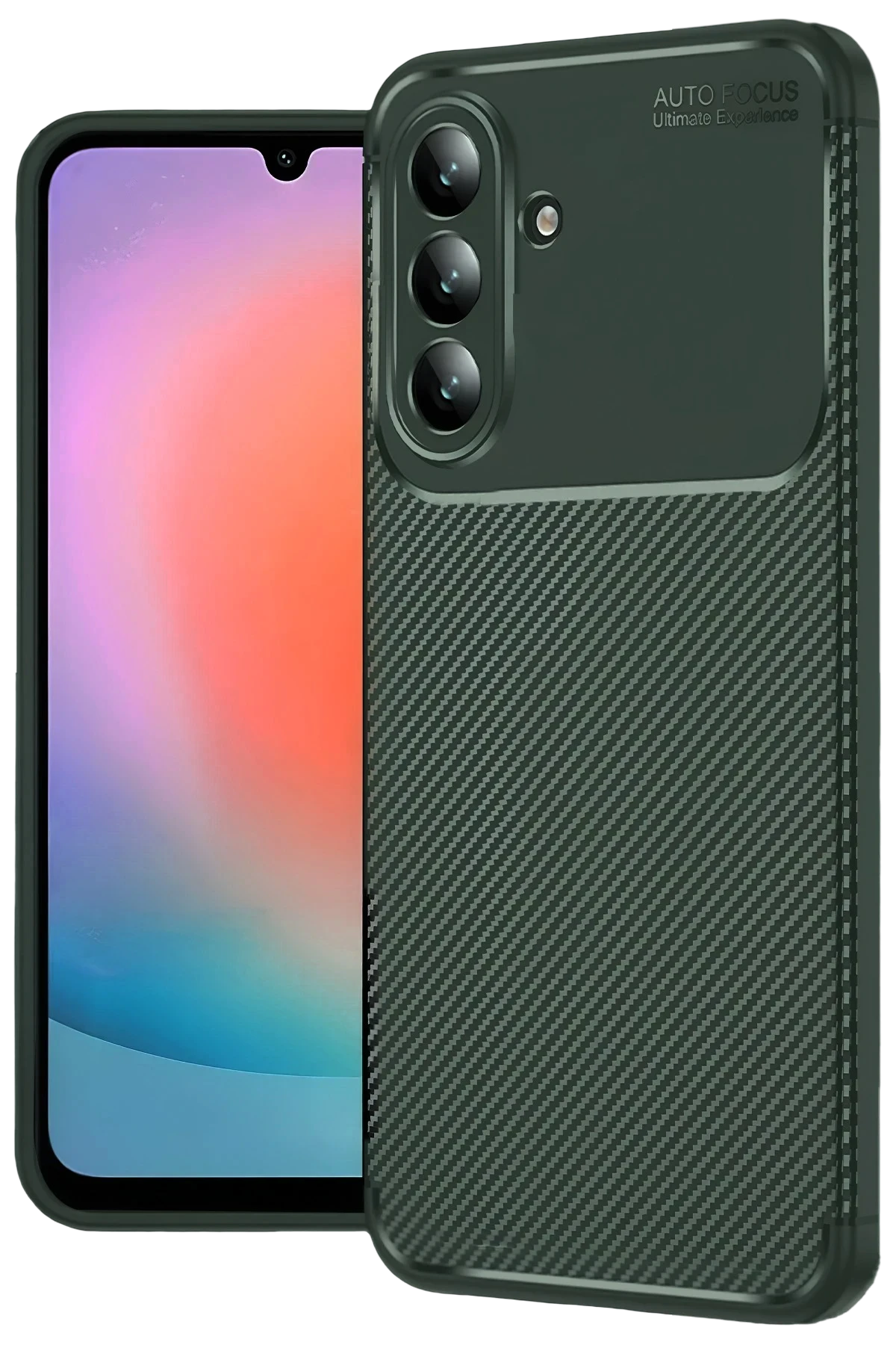 Newface Samsung Galaxy S26 Plus Auto Focus Karbon Kapak - Koyu Yeşil