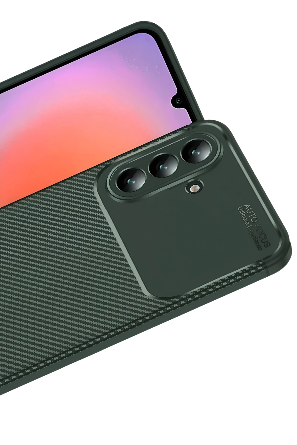 Newface Samsung Galaxy S26 Plus Auto Focus Karbon Kapak - Koyu Yeşil