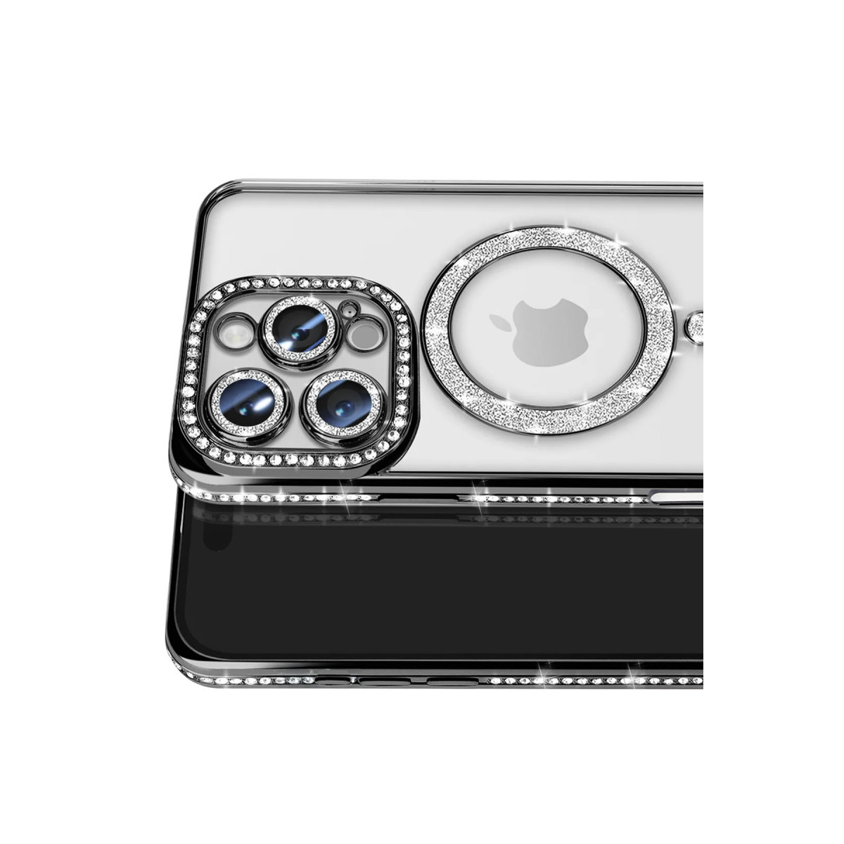 Newface Apple iPhone 16 Pro Max Kılıf Joke Simli Magneticsafe Kılıf - Siyah — görsel 8