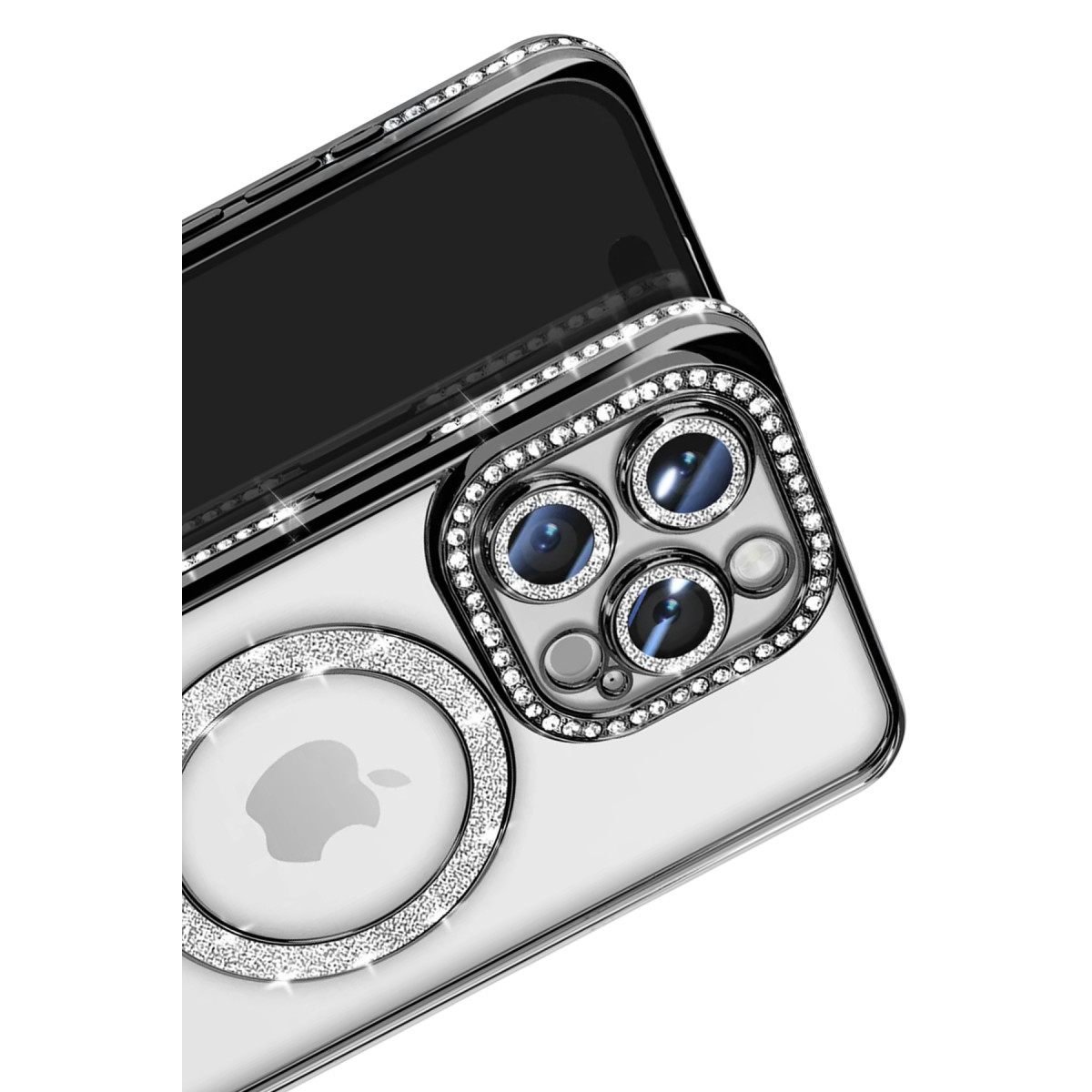 Newface Apple iPhone 16 Pro Max Kılıf Joke Simli Magneticsafe Kılıf - Siyah — görsel 9
