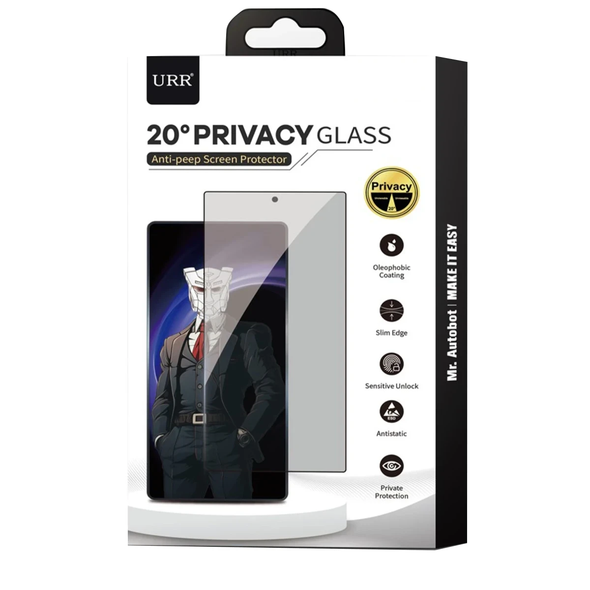 URR Samsung Galaxy S26 2.5D HD 20º Privacy Cam Ekran Koruyucu - Siyah