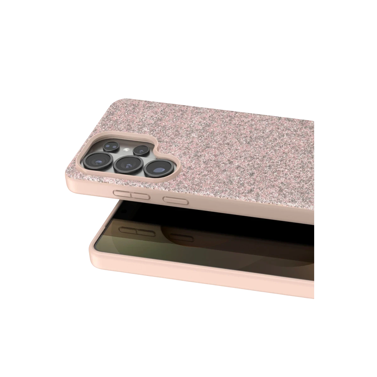 Onegif Samsung Galaxy S26 Ultra Bright Simli Kapak - Pembe