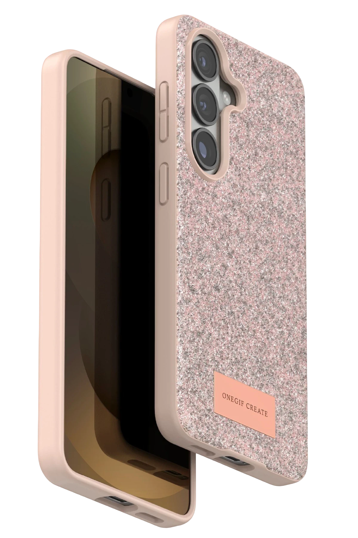 Onegif Samsung Galaxy S26 Plus Bright Simli Kapak - Pembe