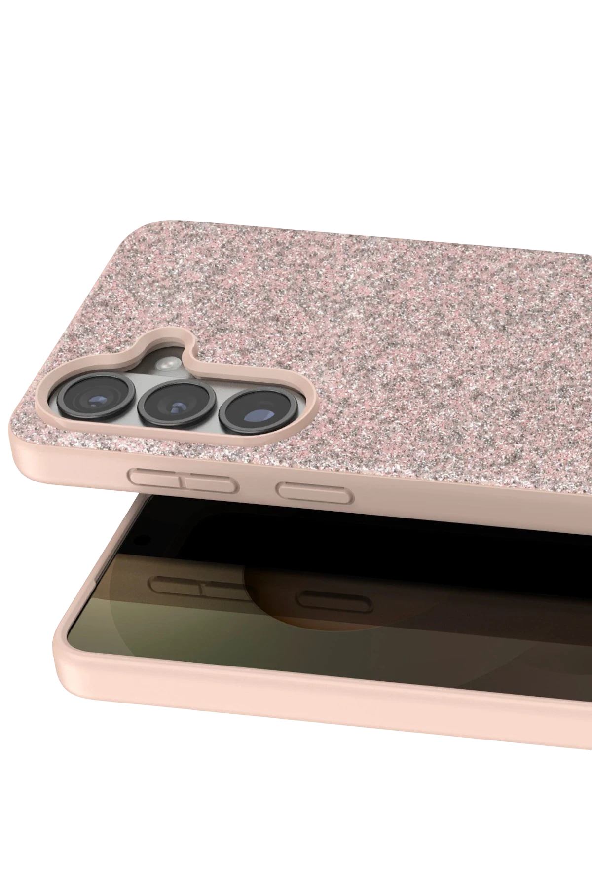 Onegif Samsung Galaxy S26 Plus Bright Simli Kapak - Pembe