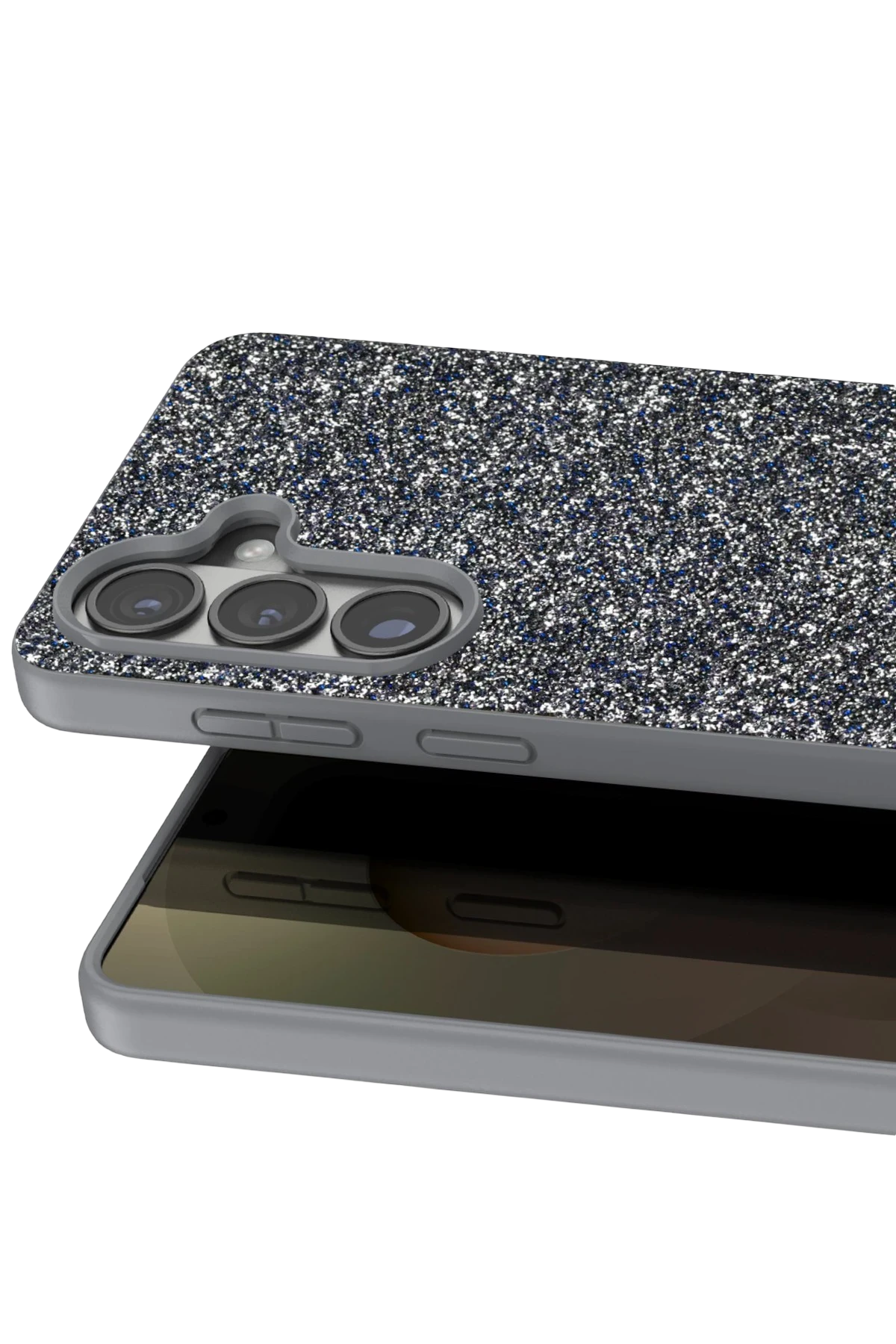 Onegif Samsung Galaxy S26 Bright Simli Kapak - Gümüş