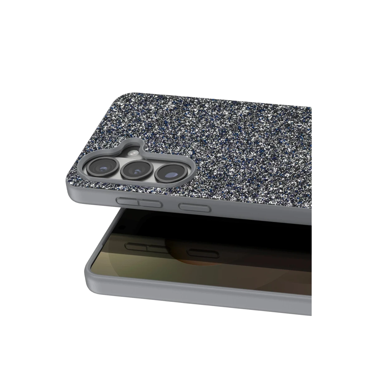 Onegif Samsung Galaxy S26 Bright Simli Kapak - Gümüş