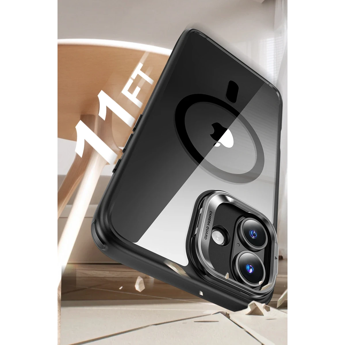 ESR Apple iPhone 16 Classic Hybrid Magsafe Standlı Kapak + Cam Hediyeli Set - Siyah