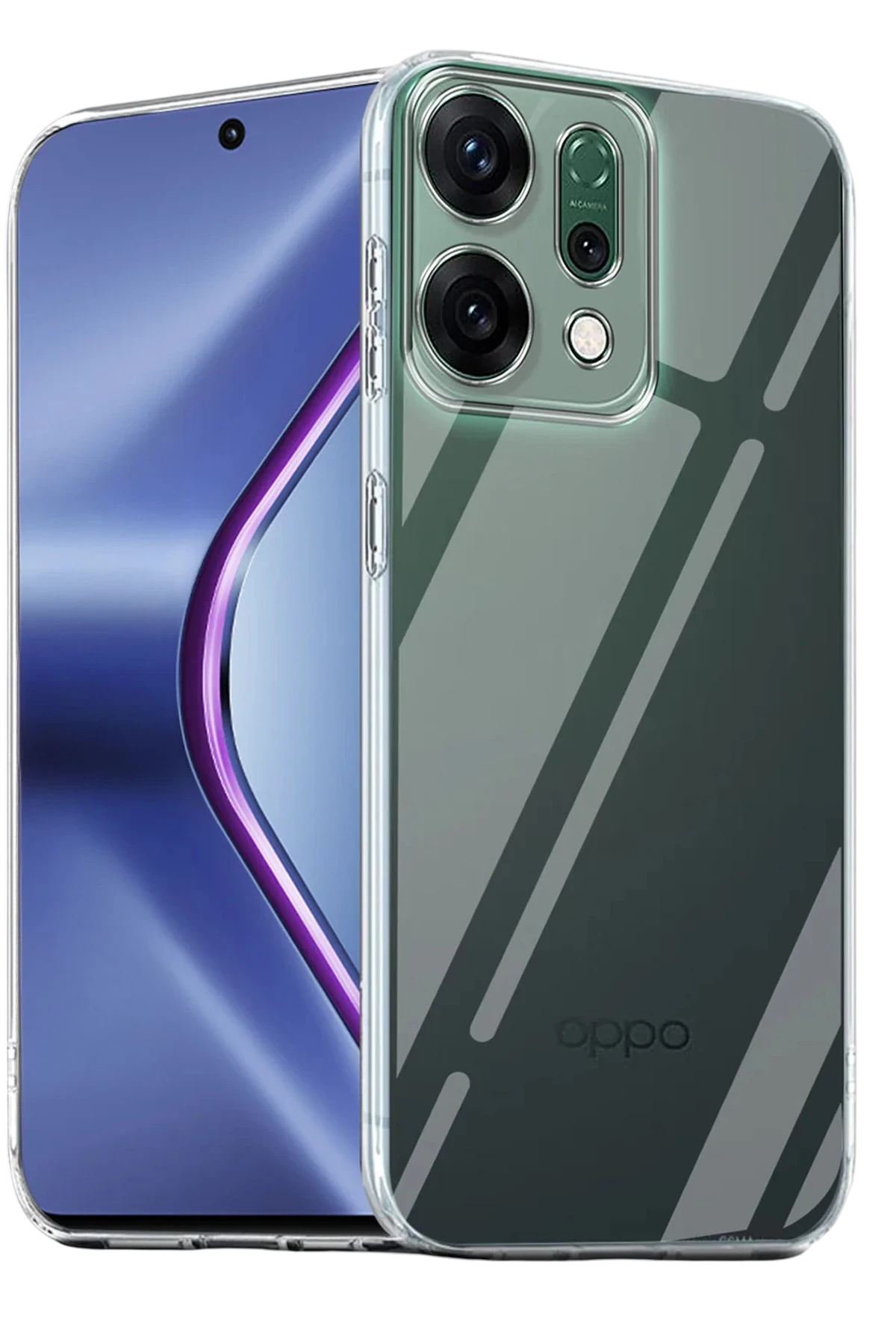Newface Oppo Reno 14 Kılıf Lüx Şeffaf Silikon - Şeffaf