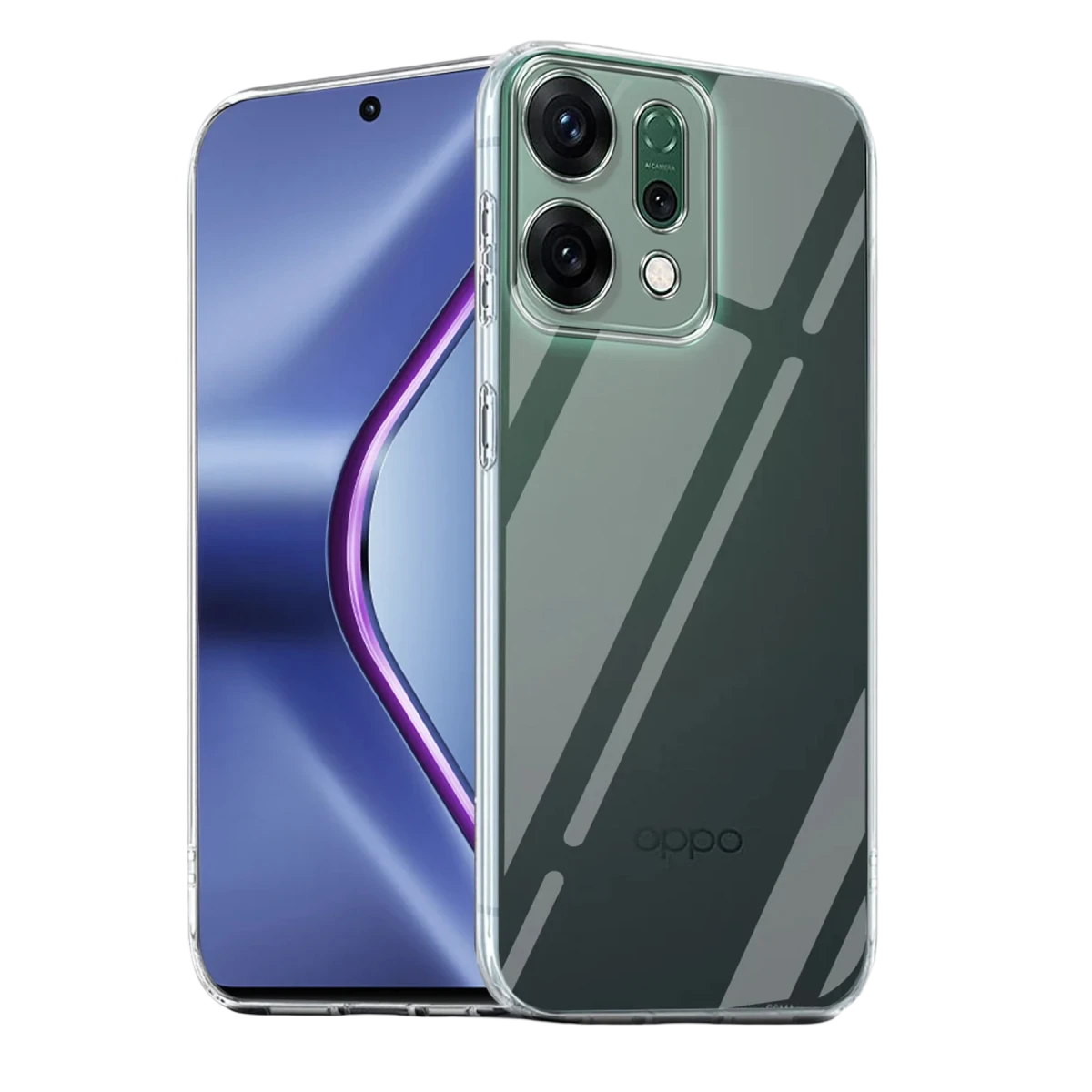 Newface Oppo Reno 14 Kılıf Lüx Şeffaf Silikon - Şeffaf — görsel 4