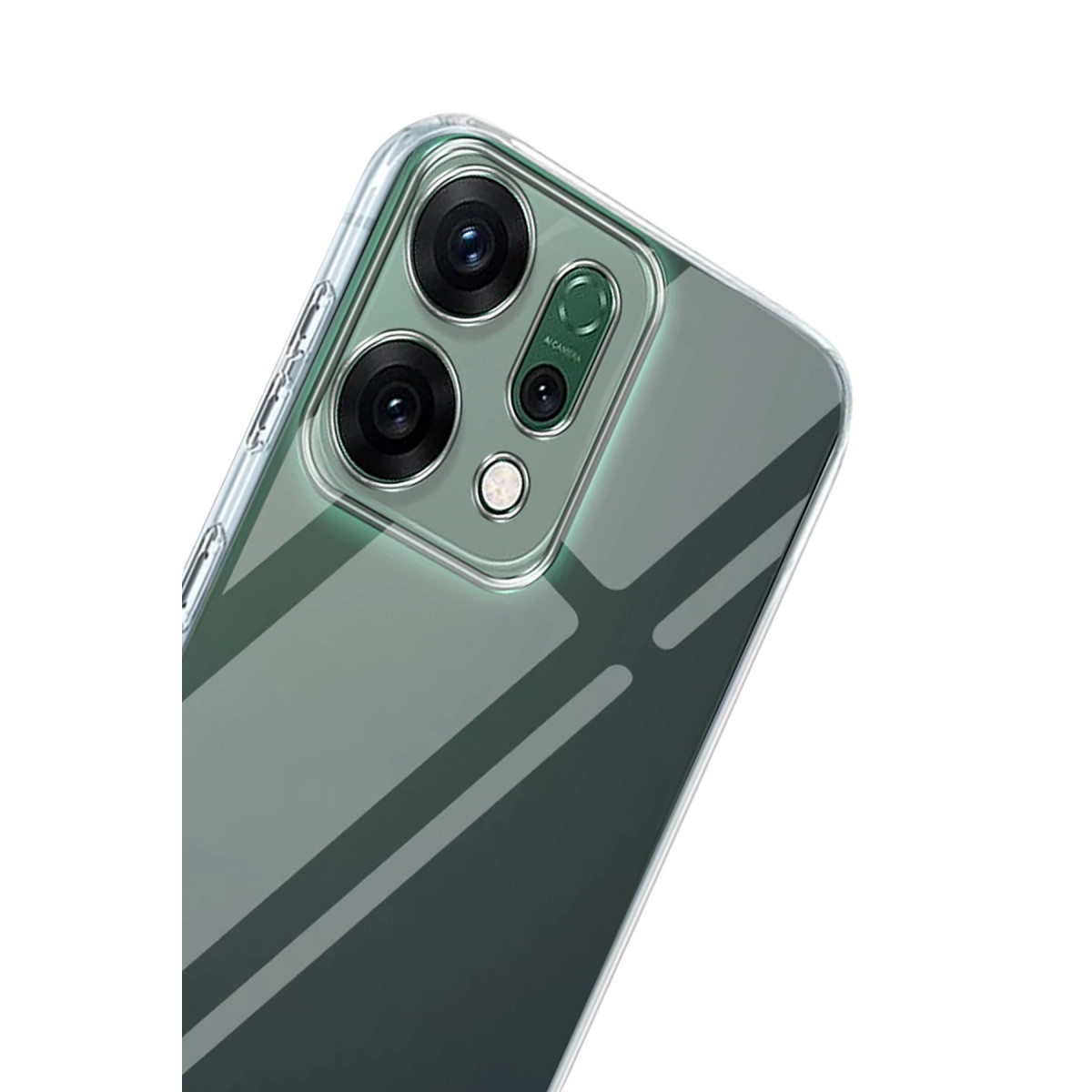 Newface Oppo Reno 14 Kılıf Lüx Şeffaf Silikon - Şeffaf — görsel 9