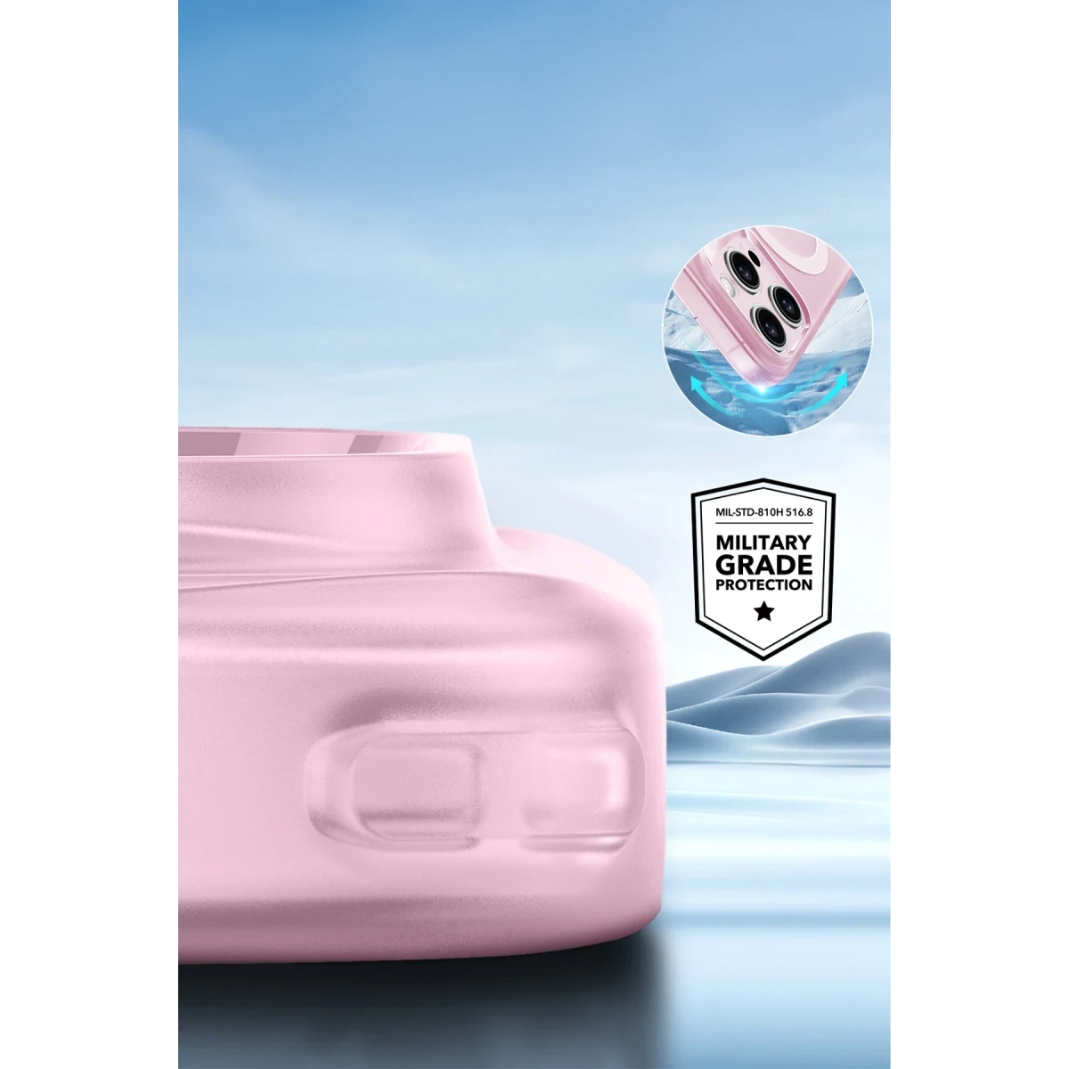 ESR Apple iPhone 16 Pro Zero Clear Magsafe Kapak - Pembe