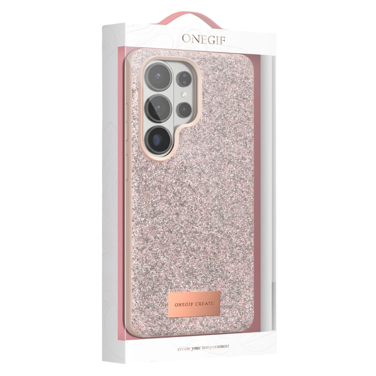 Onegif Samsung Galaxy S26 Ultra Bright Simli Kapak - Gold