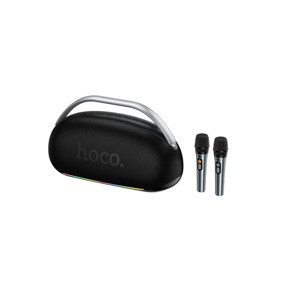 Hoco. HT2 Melody Çift Mikrofonlu 300W Bluetooth 5.4 Büyük Kablosuz Hoparlör - Siyah