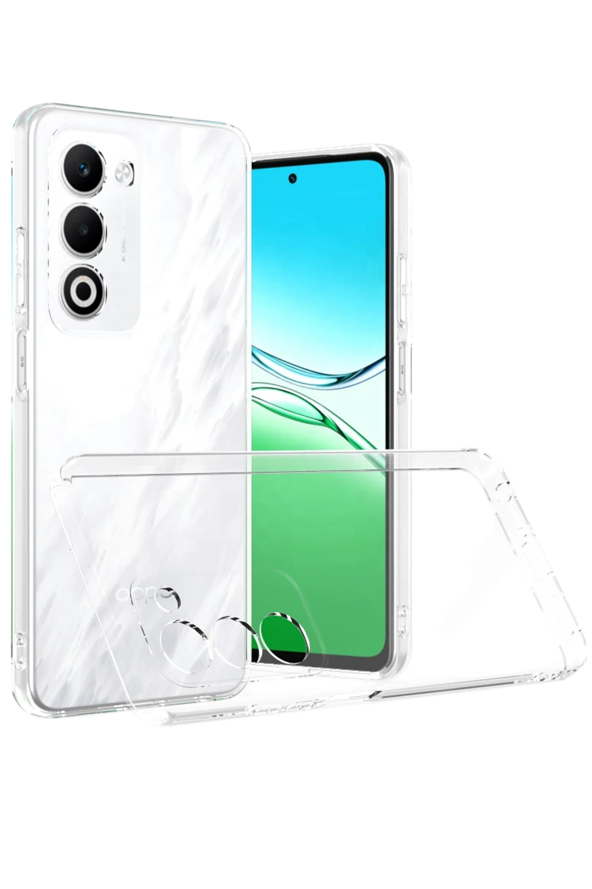 Newface Oppo A5 4G Lüx Şeffaf Silikon - Şeffaf