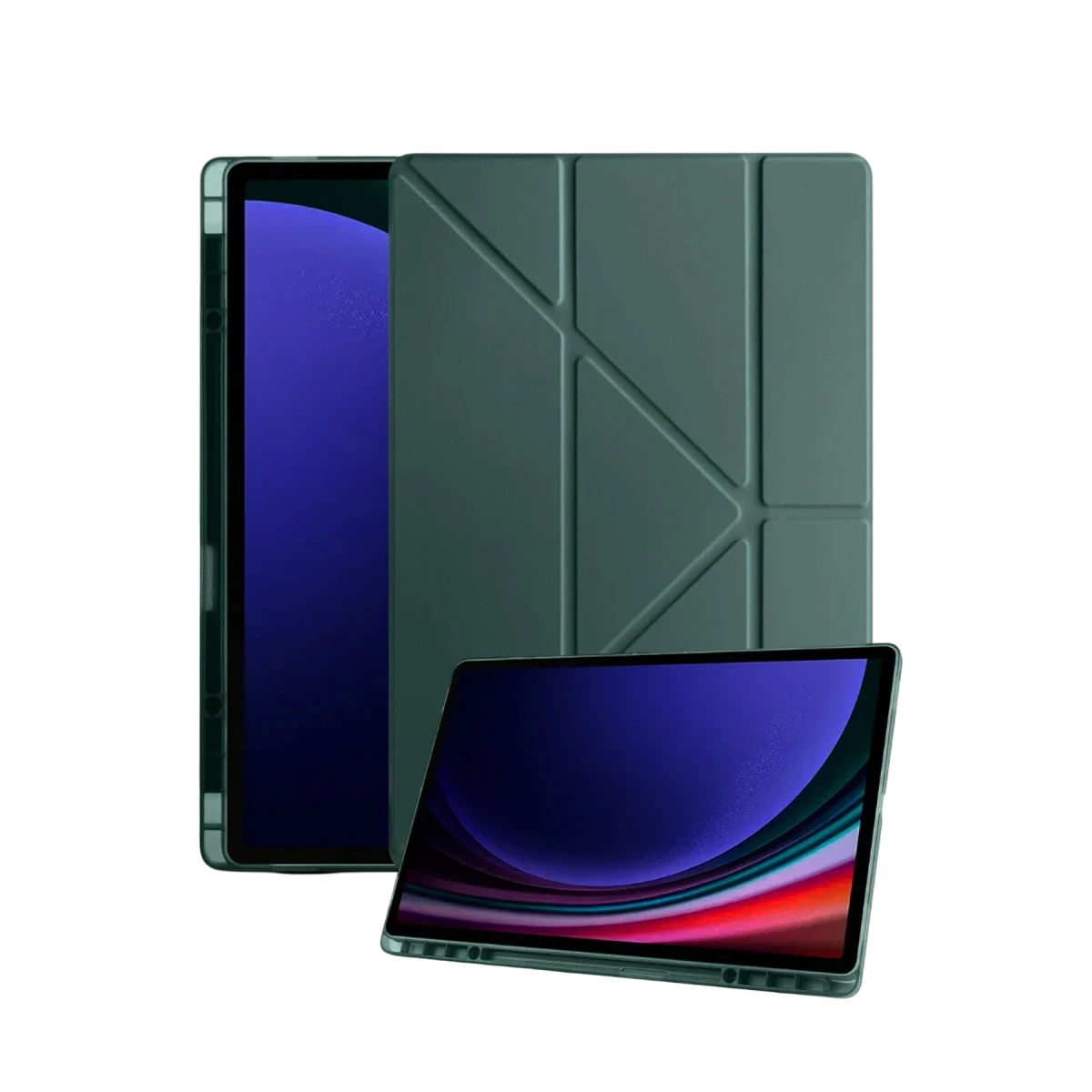 Newface Samsung Galaxy X730 Tab S11 Kalemlikli Mars Tablet Kılıfı - Koyu Yeşil