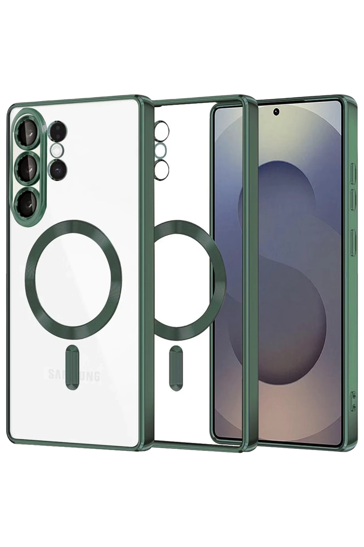 Newface Samsung Galaxy S26 Ultra Kross Magneticsafe Kapak - Koyu Yeşil