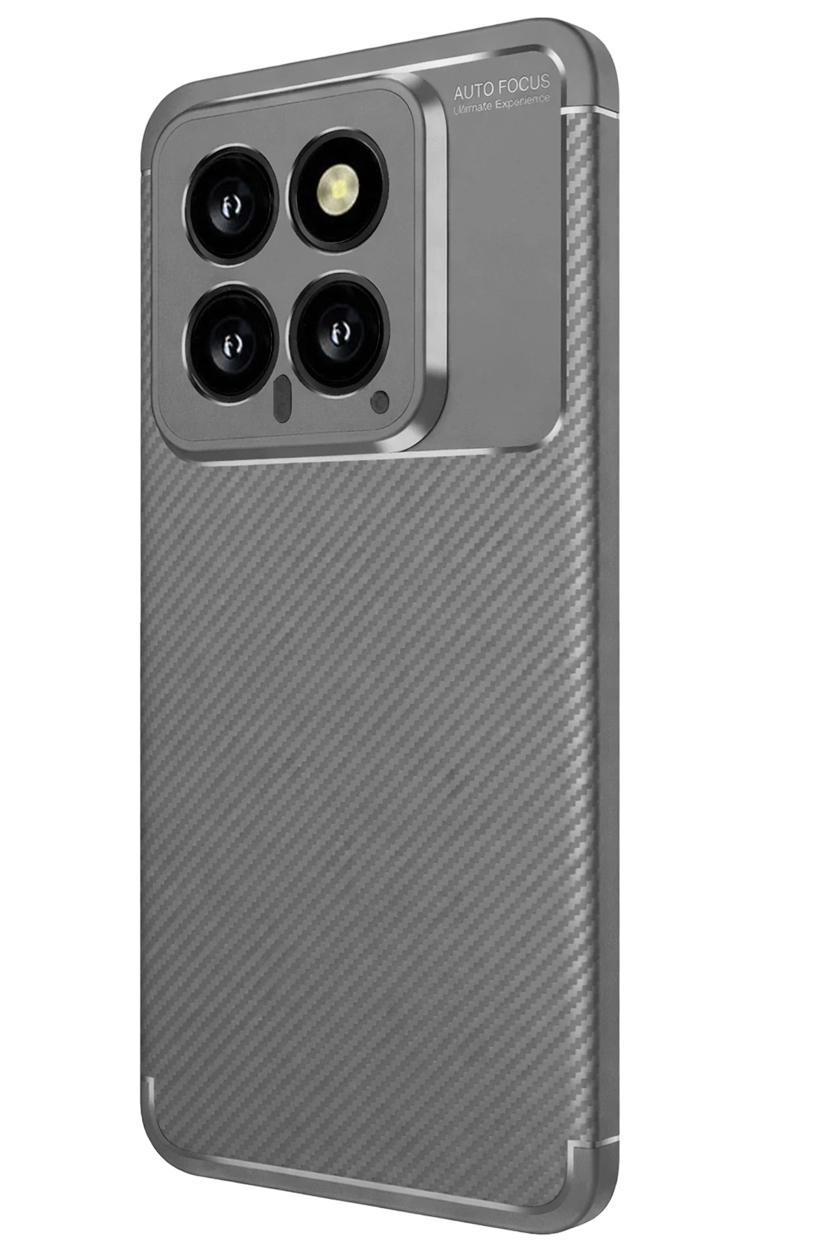 Newface Xiaomi Mi 14T Kılıf Auto Focus Karbon Kapak - Gri