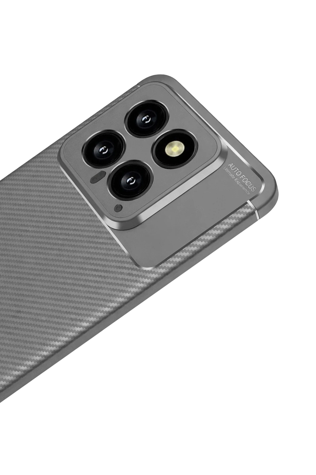 Newface Xiaomi Mi 14T Kılıf Auto Focus Karbon Kapak - Gri