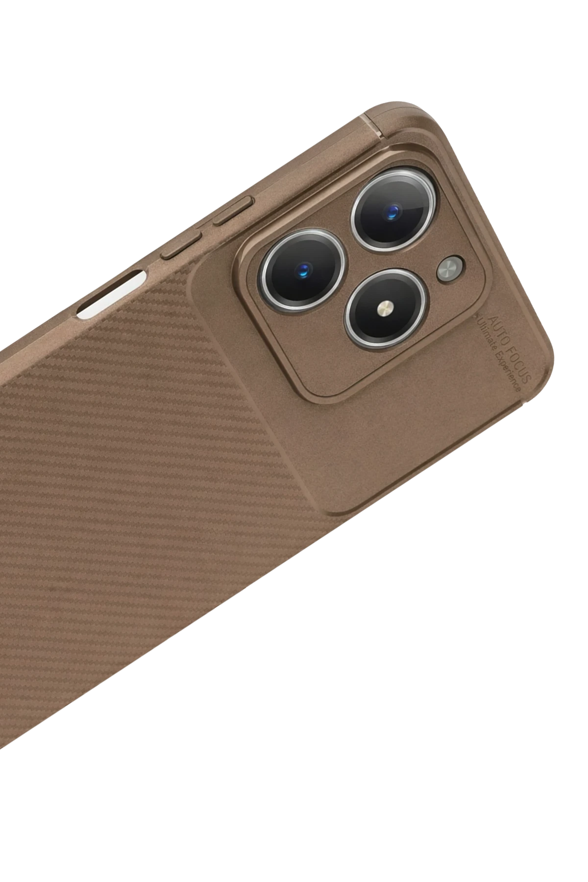 Newface Realme C61 Kılıf Auto Focus Karbon Kapak - Kahverengi