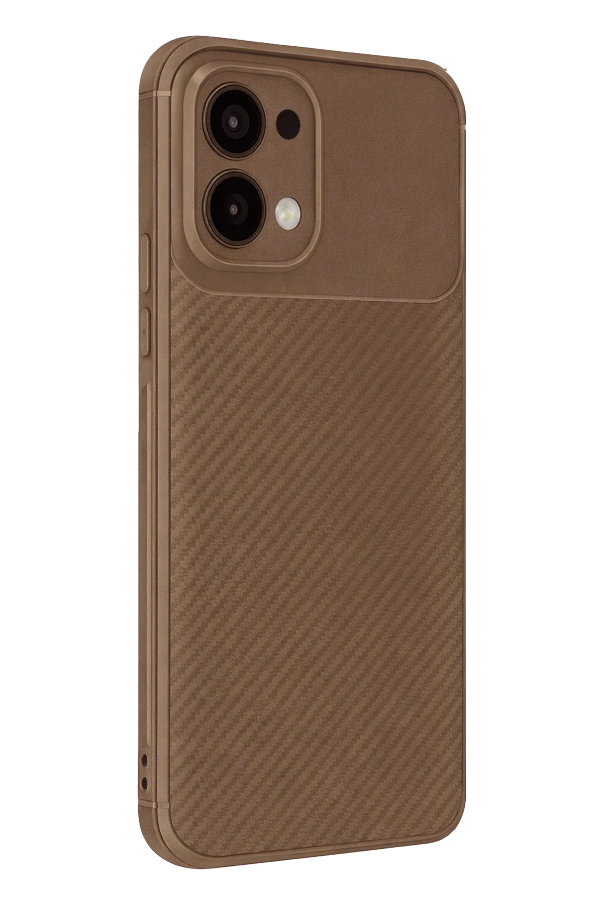 Newface Oppo A6 Pro 4G Auto Focus Karbon Kapak - Kahverengi