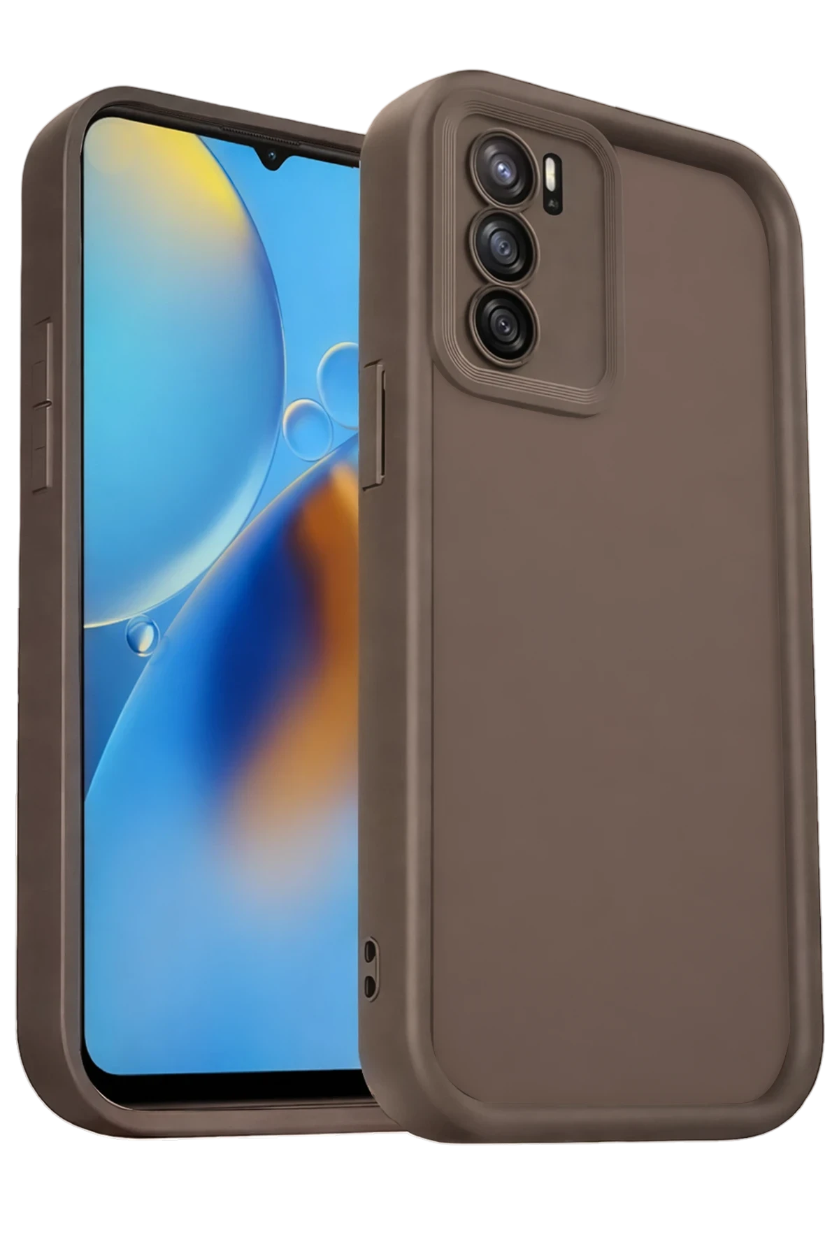 Newface Oppo A16 Kılıf Viera Silikon - Kahverengi