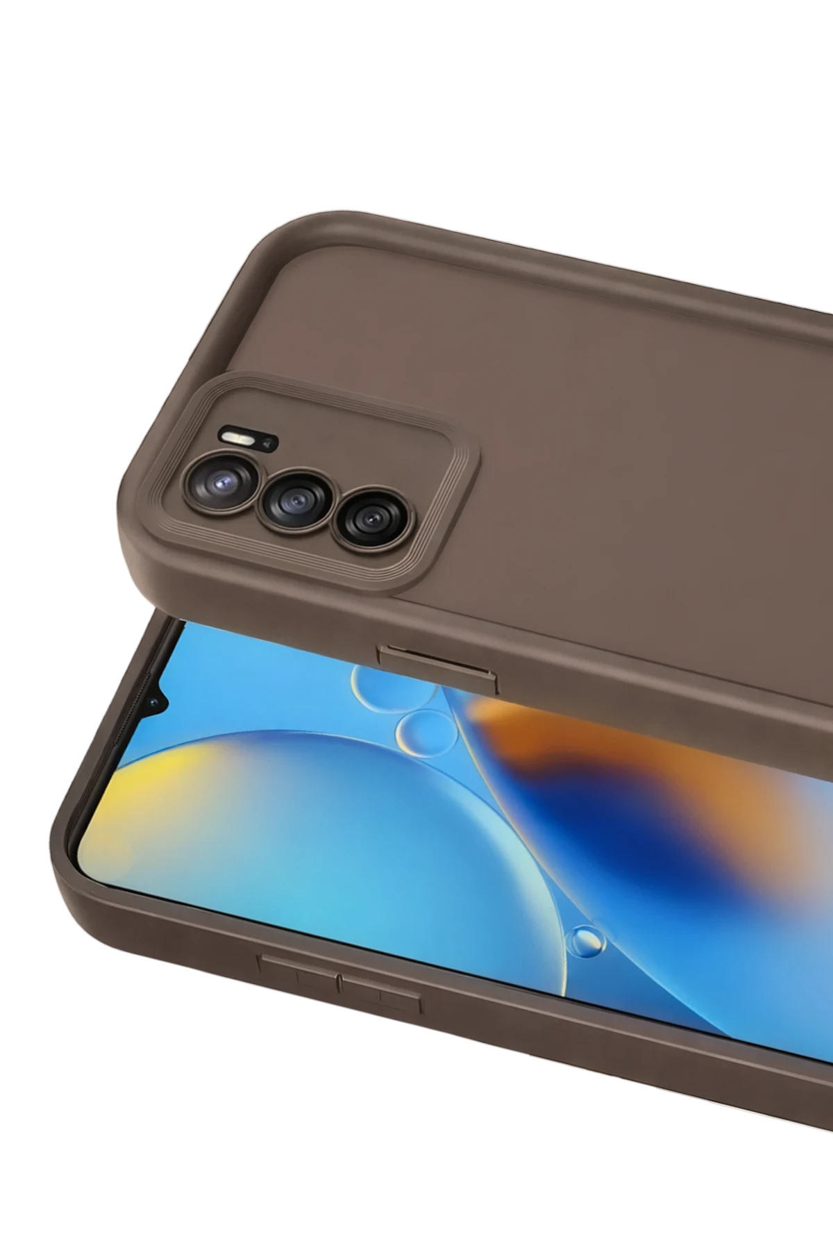 Newface Oppo A16 Kılıf Viera Silikon - Kahverengi