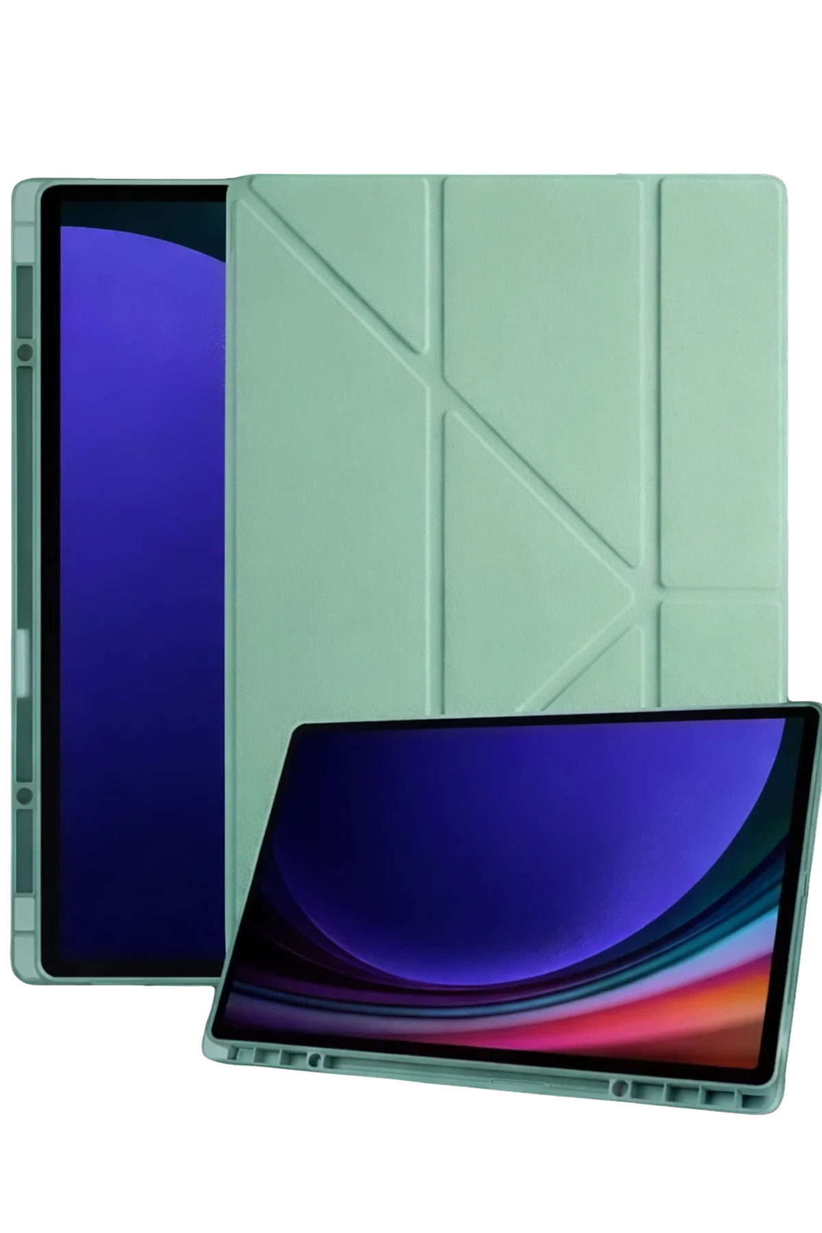 Newface Samsung Galaxy Tab A11 Kalemlikli Mars Tablet Kılıfı - Açık Yeşil