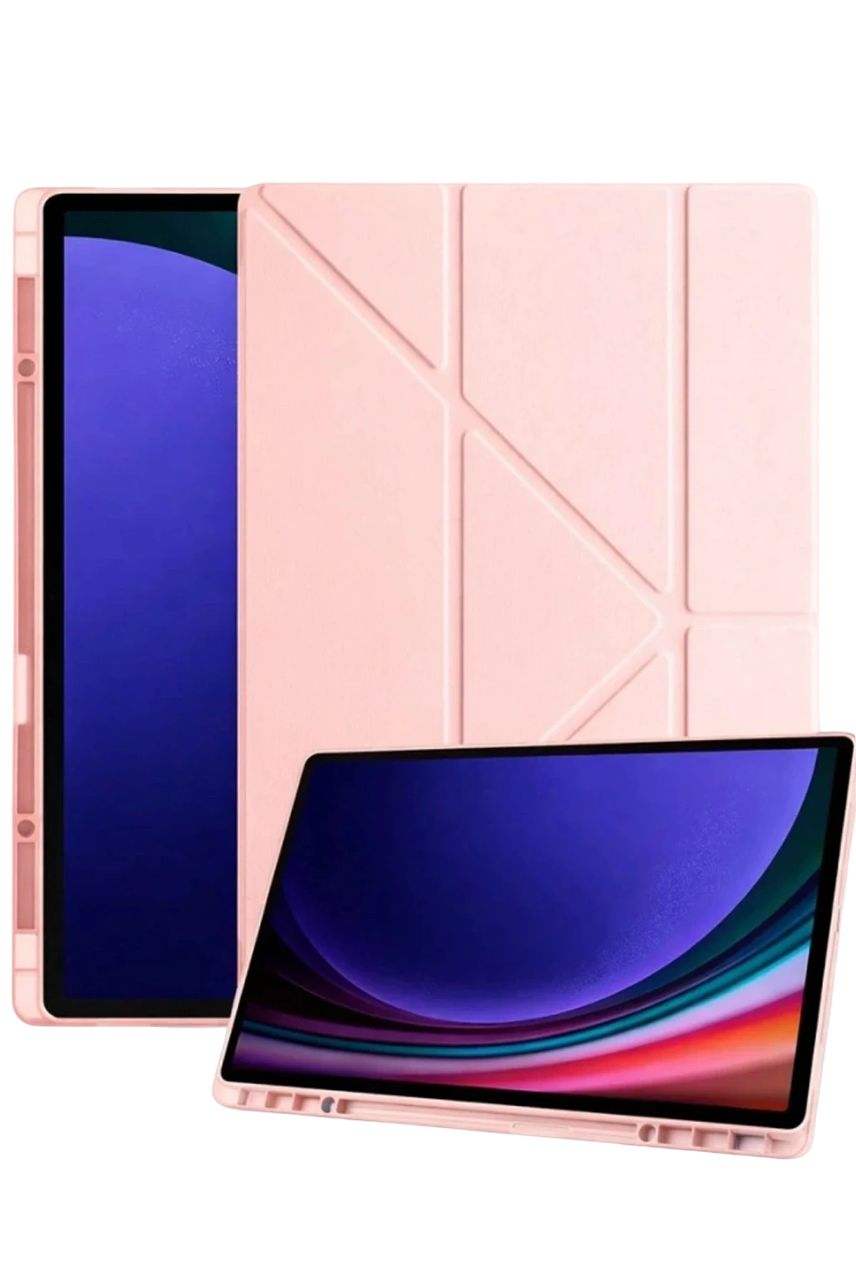 Newface Samsung Galaxy Tab A11 Kalemlikli Mars Tablet Kılıfı - Rose Gold
