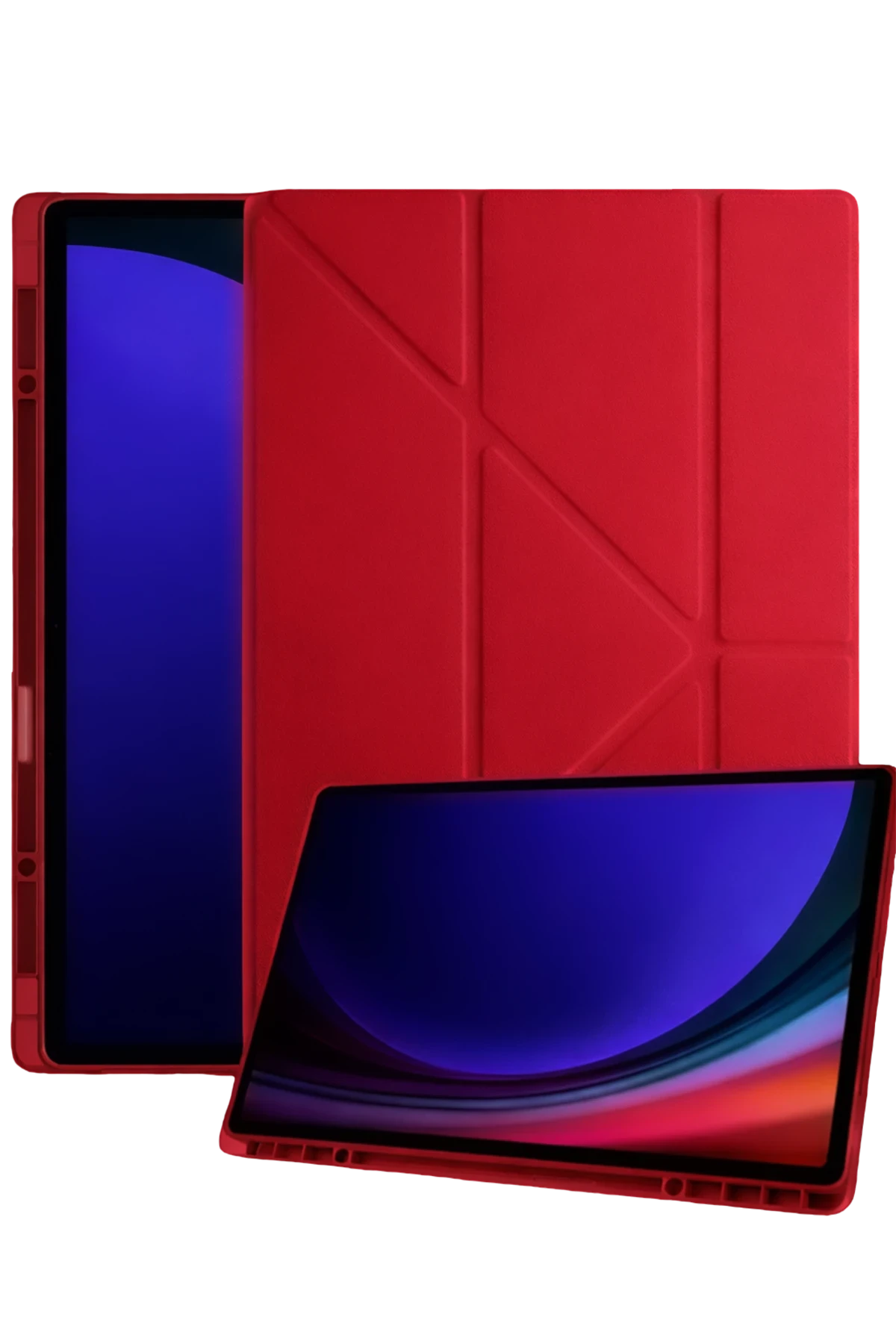 Newface Samsung Galaxy Tab A11 Kalemlikli Mars Tablet Kılıfı - Kırmızı