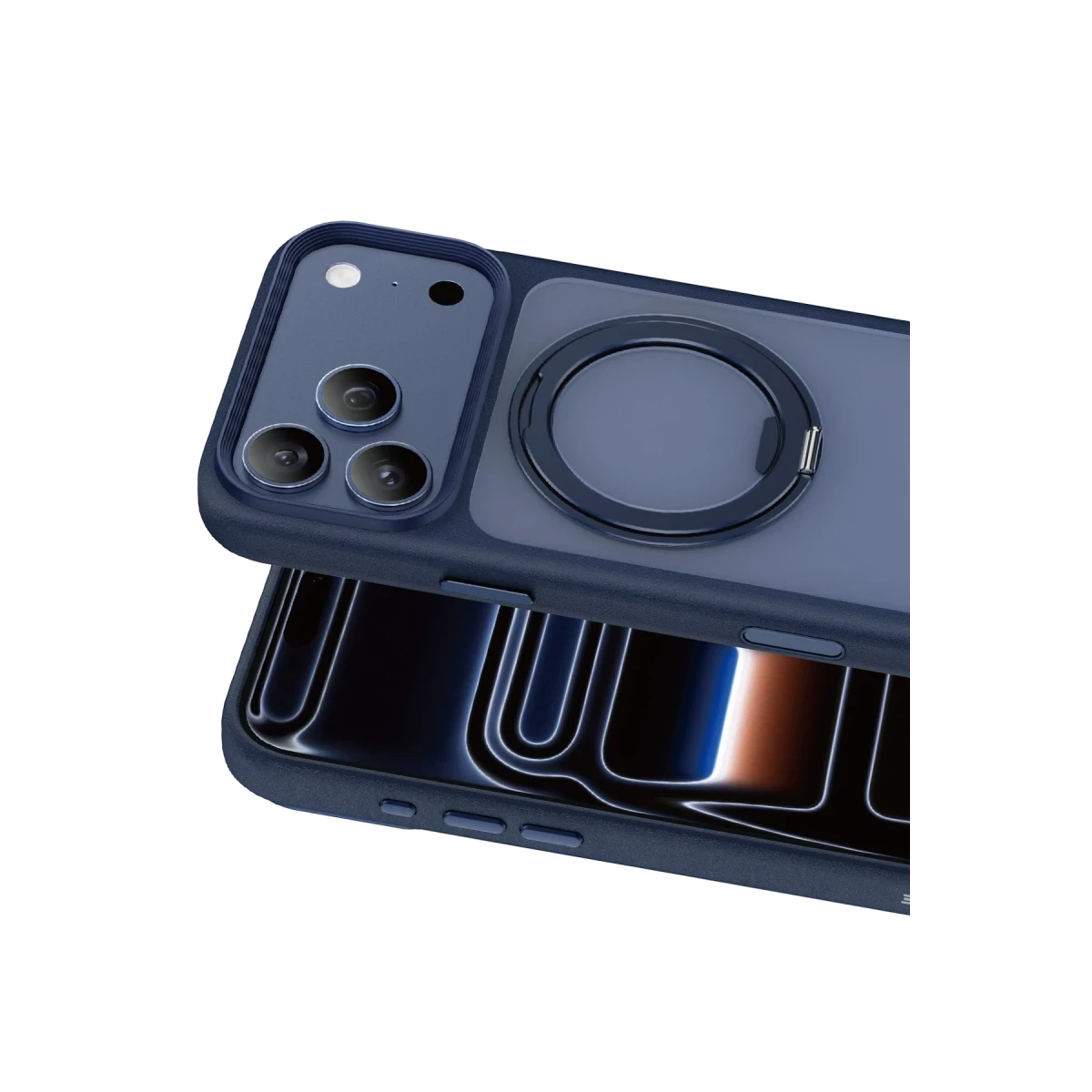 Keephone Apple iPhone 17 Pro Max Omega Magsafe Standlı Kapak - Lacivert