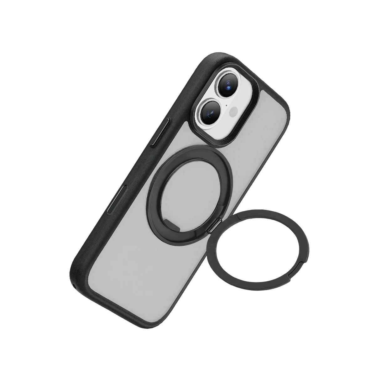 Keephone Apple iPhone 17 Omega Magsafe Standlı Kapak - Siyah