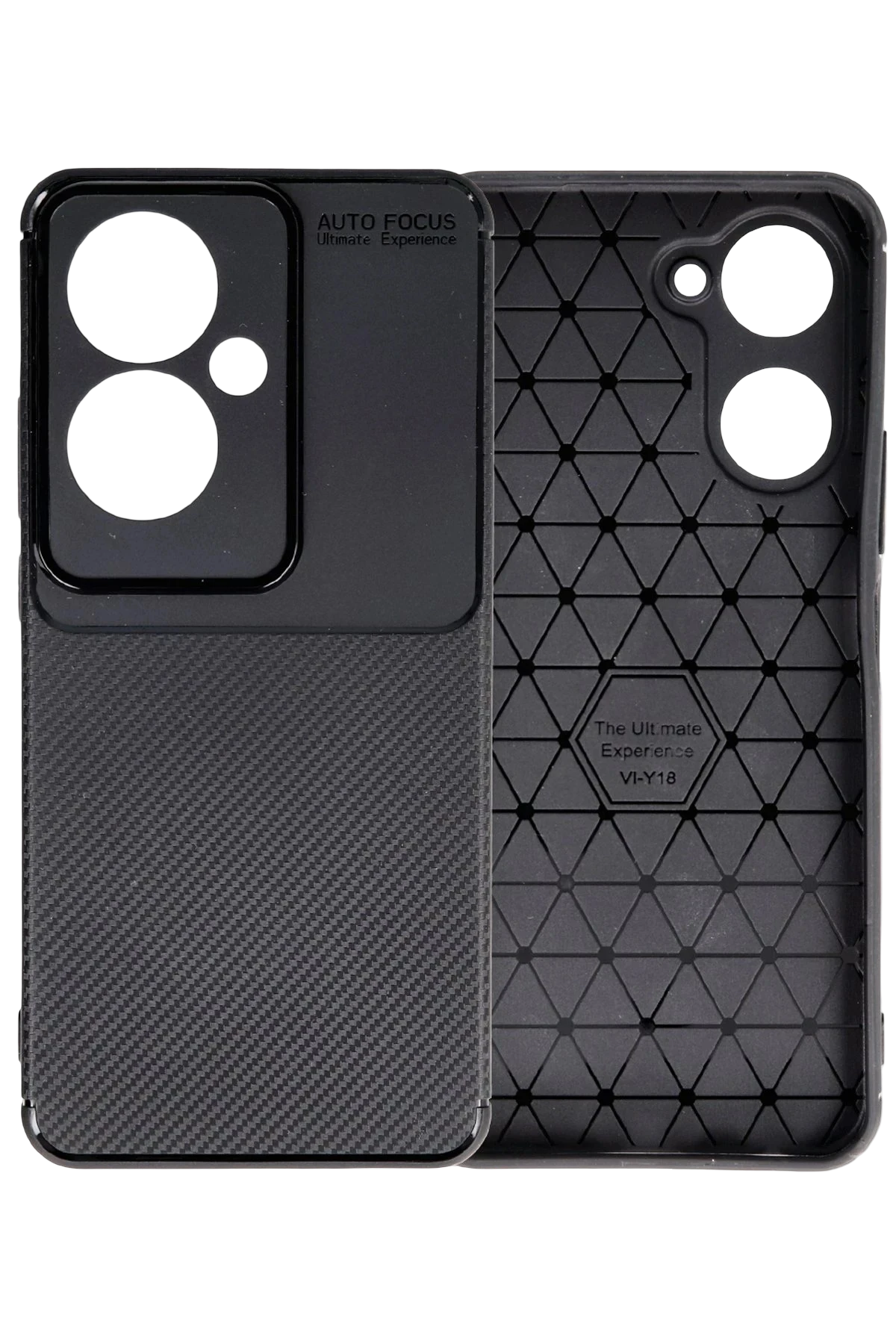 Newface Oppo Reno 11F Kılıf Auto Focus Karbon Kapak - Siyah — görsel 3