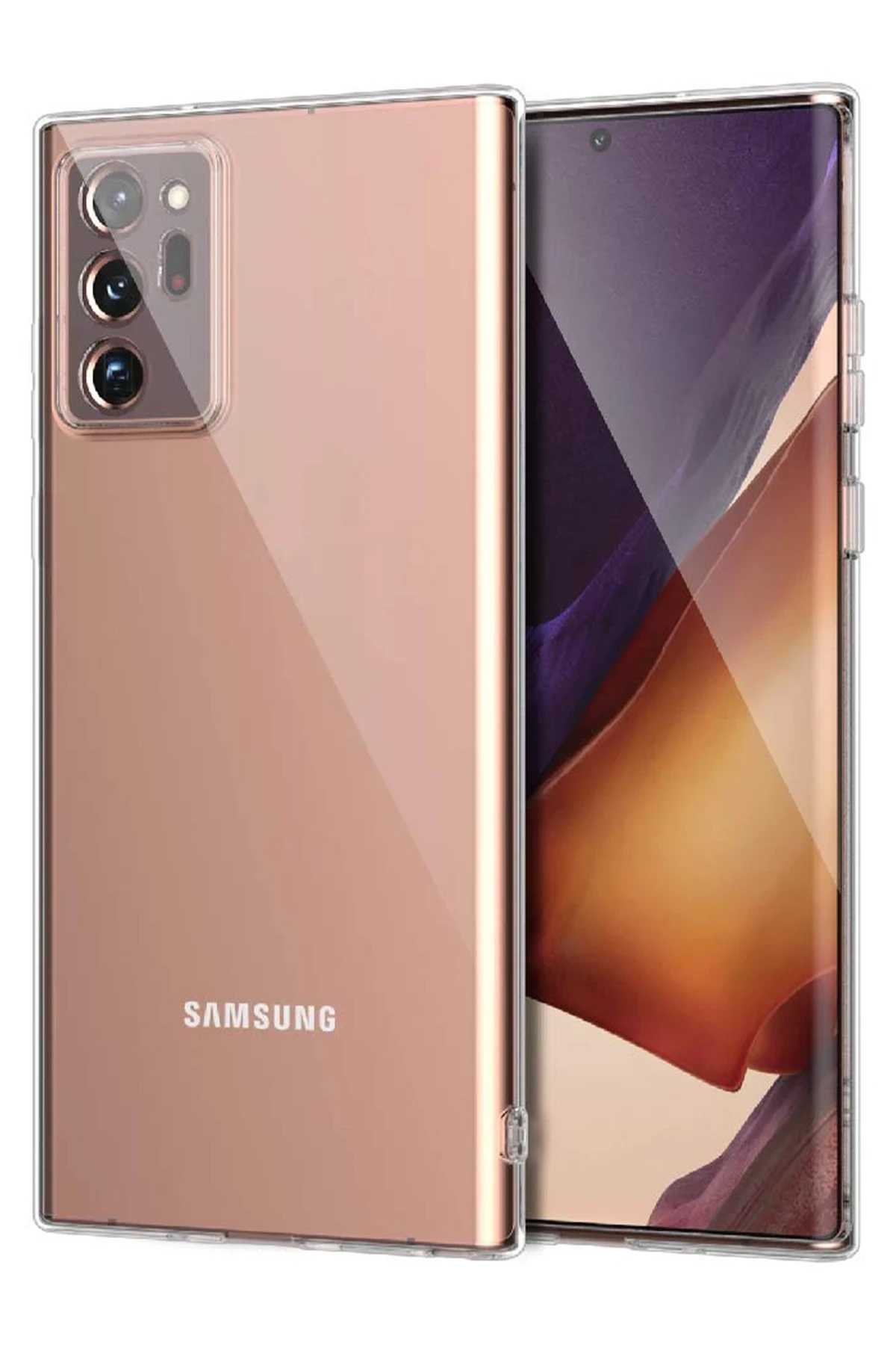 Newface Samsung Galaxy Note 20 Ultra Kılıf Lüx Şeffaf Silikon