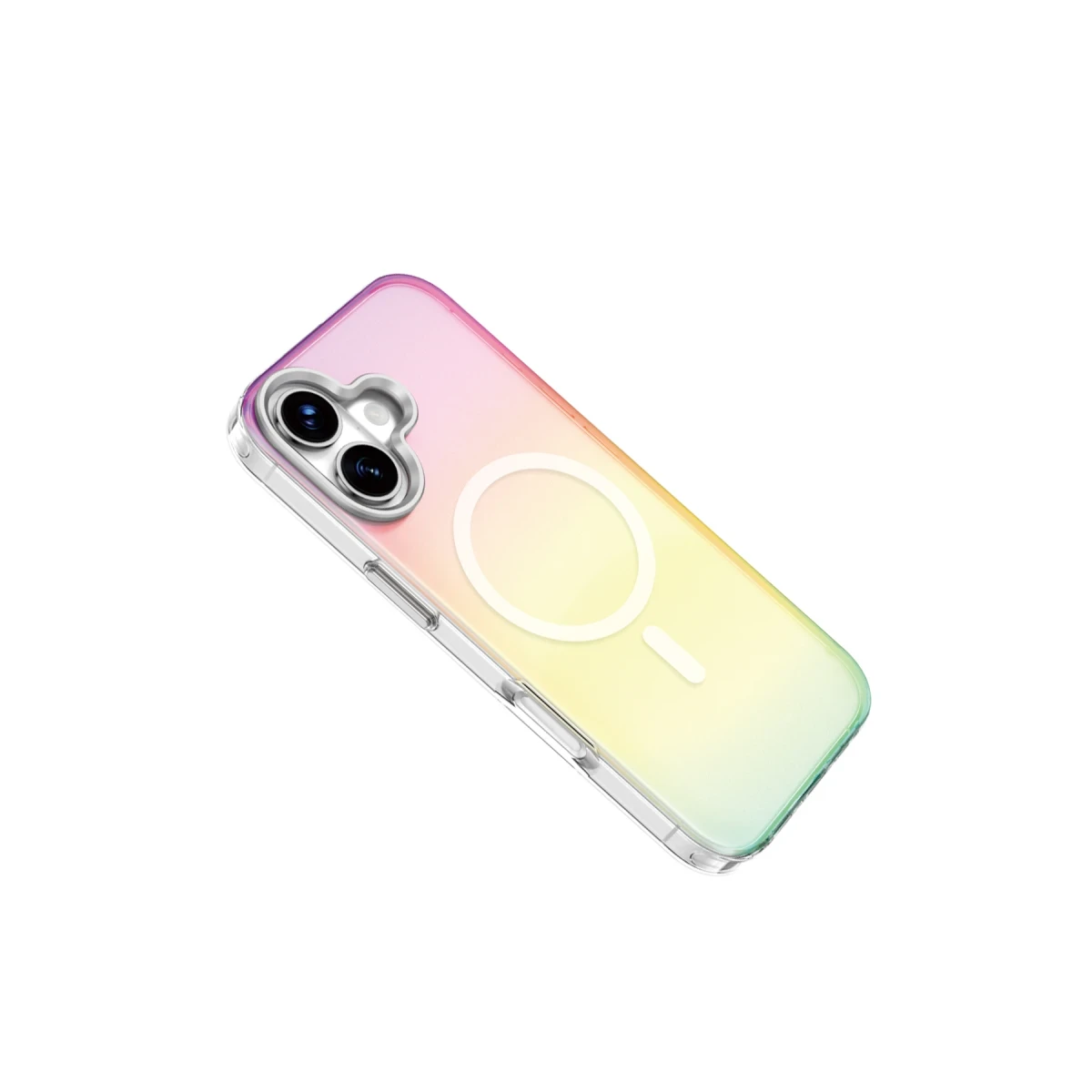 Keephone Apple iPhone 17 Rainbow Magsafe Kapak - Gümüş