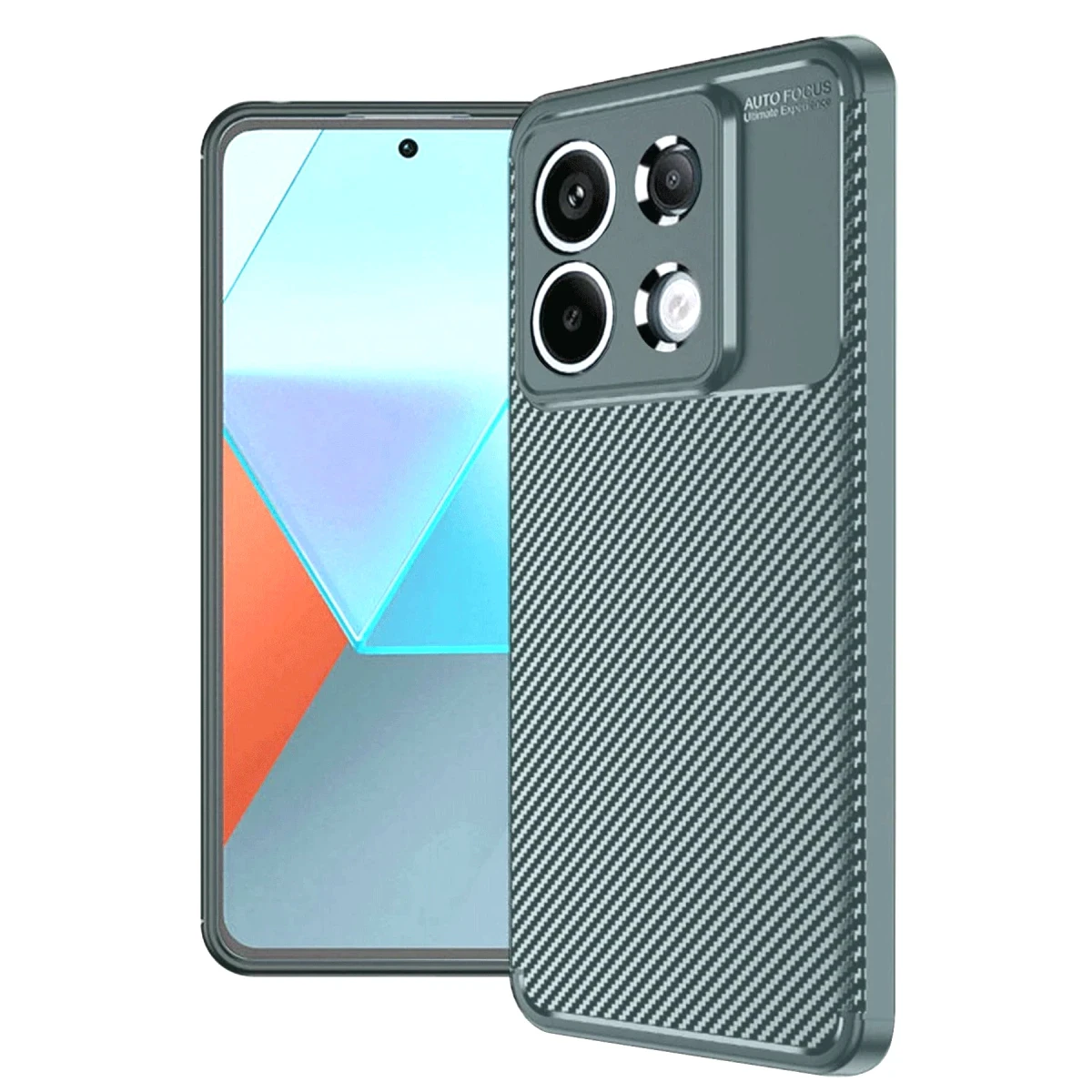 Newface Xiaomi Redmi Note 13 Pro 4G Kılıf Auto Focus Karbon Kapak - Gri — görsel 4